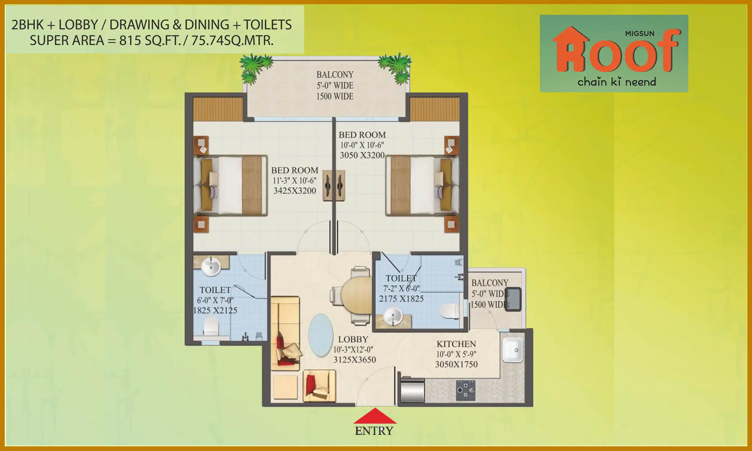 815 Sqft