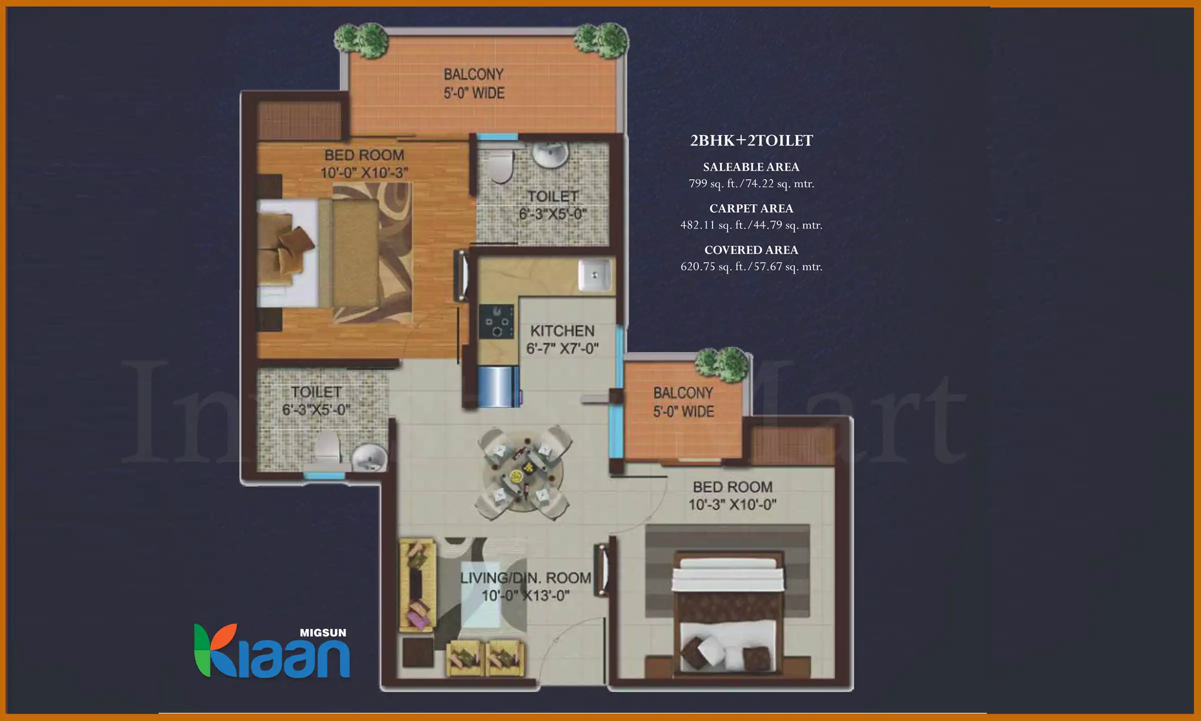 799 Sqft