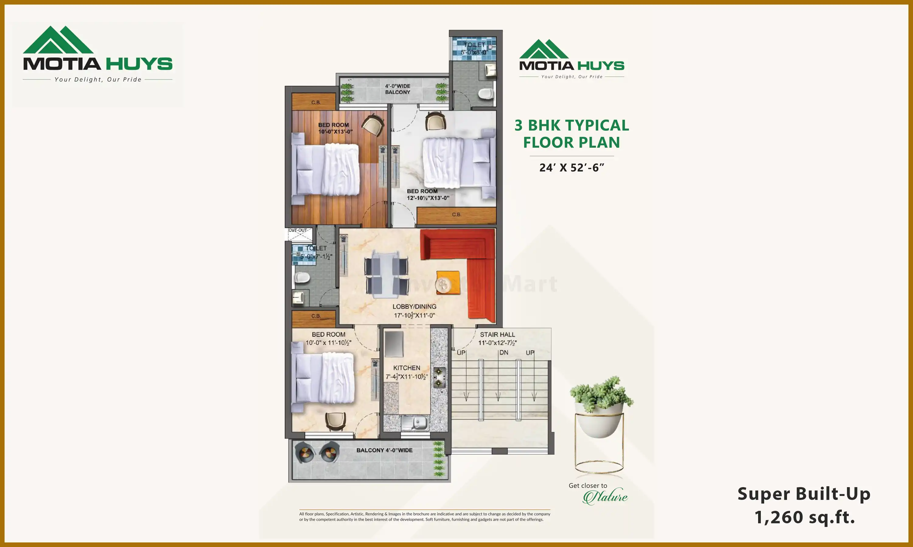 1260 Sqft