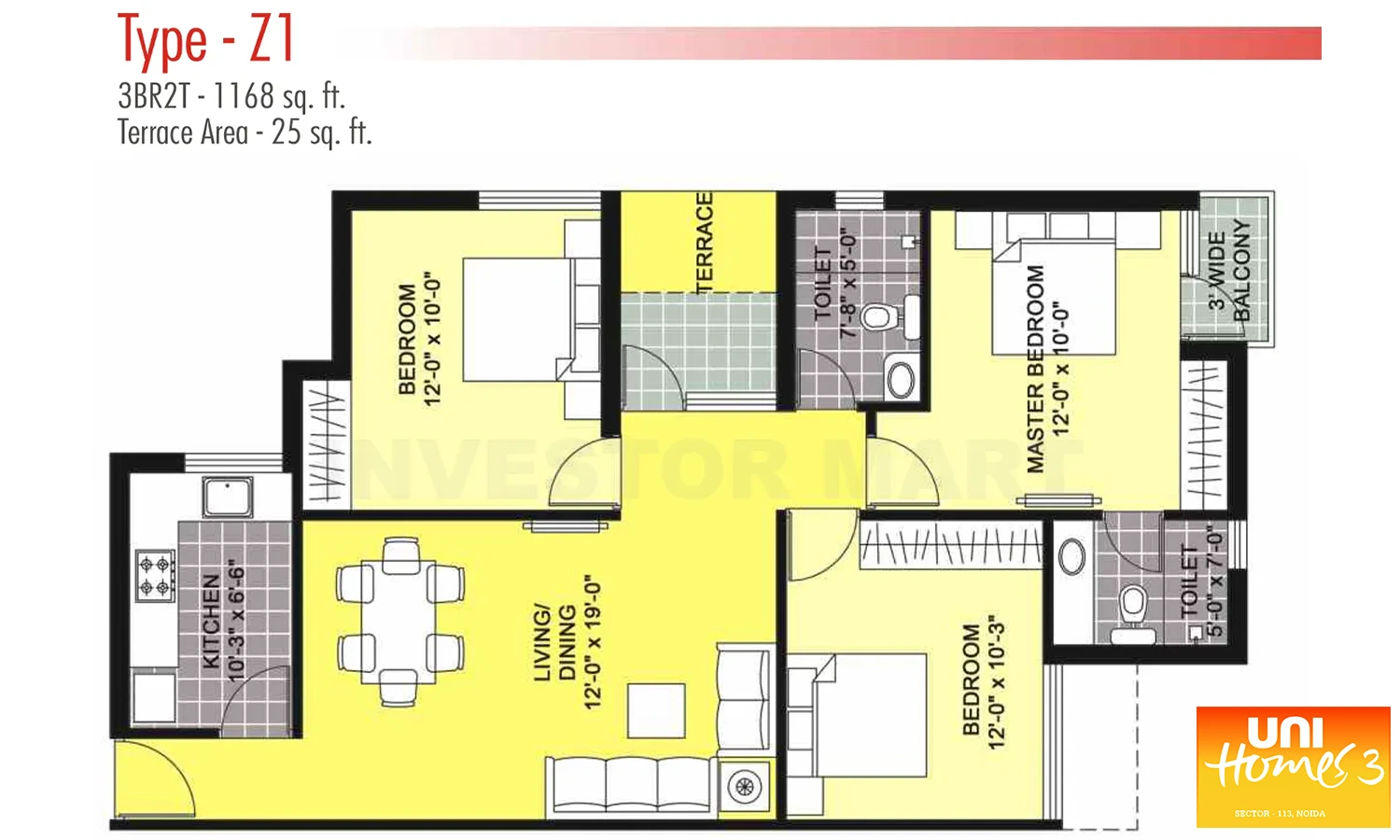 1168 Sqft