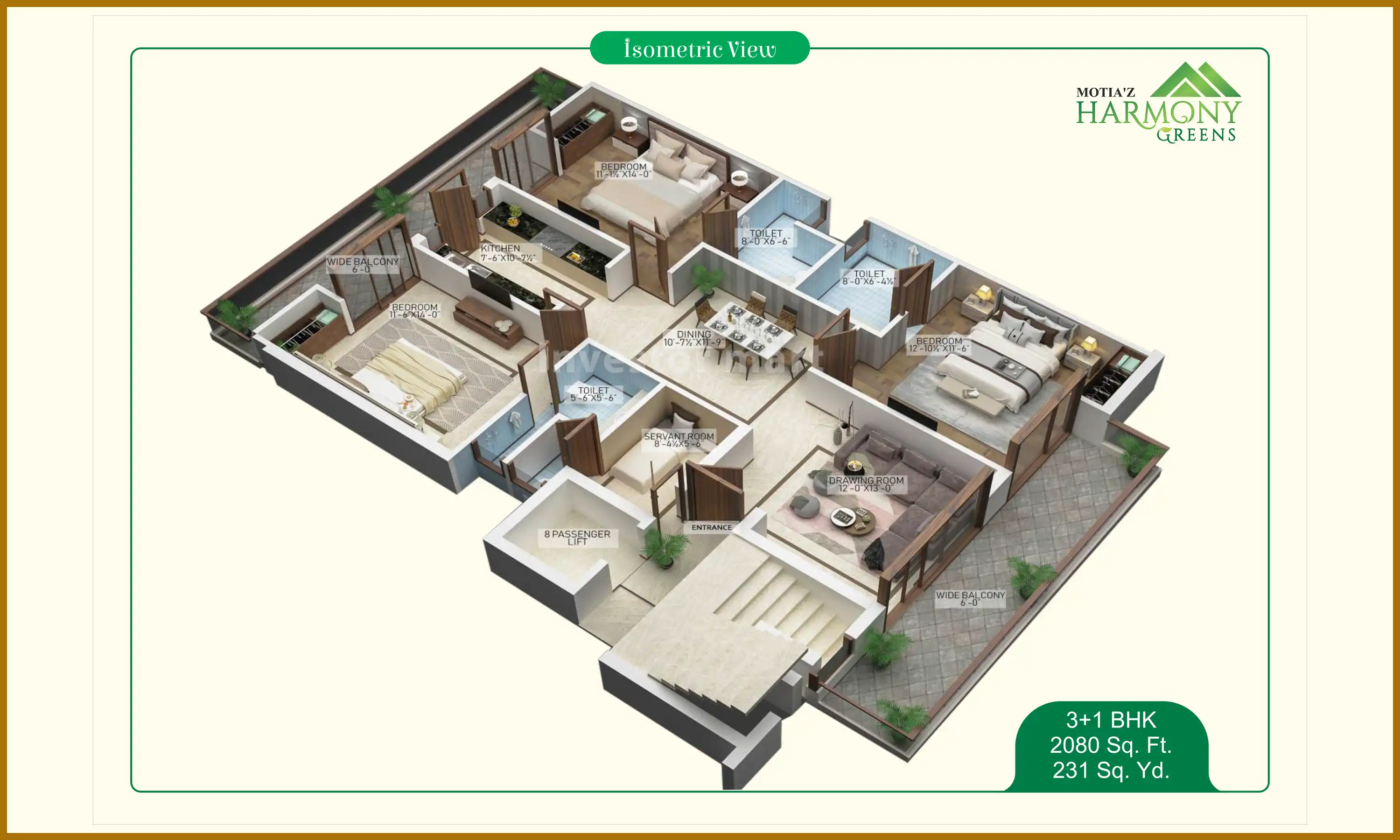 2080 Sqft