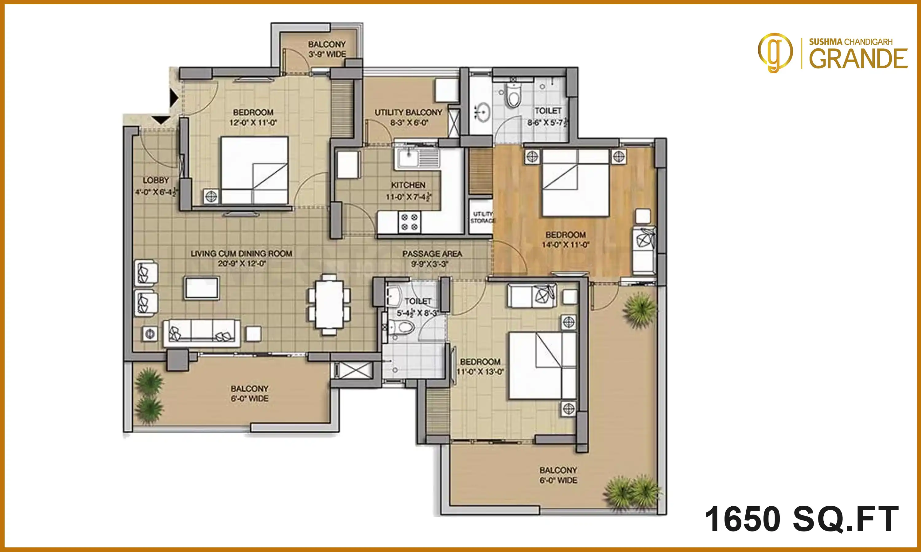 1650 Sqft