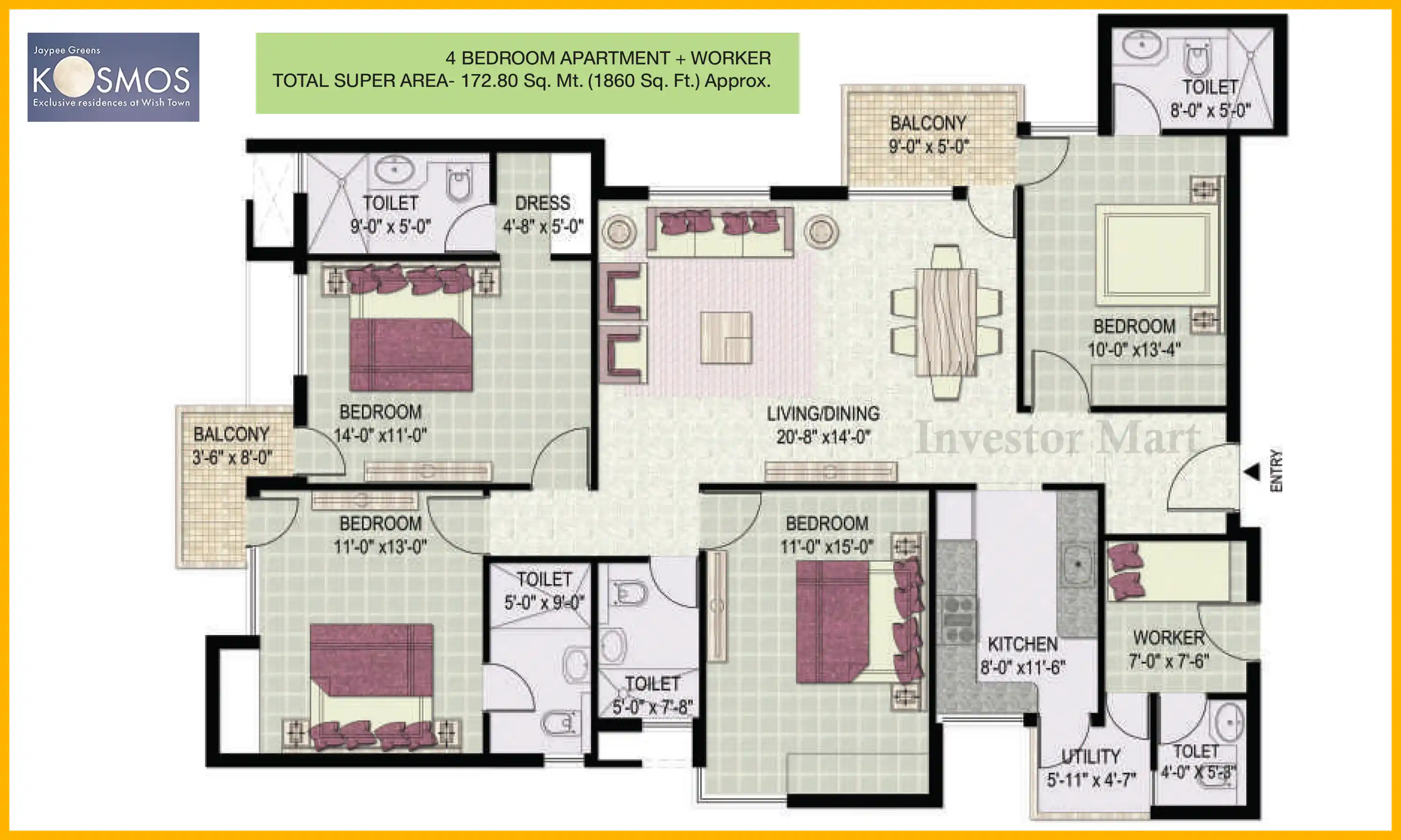 1860 Sqft