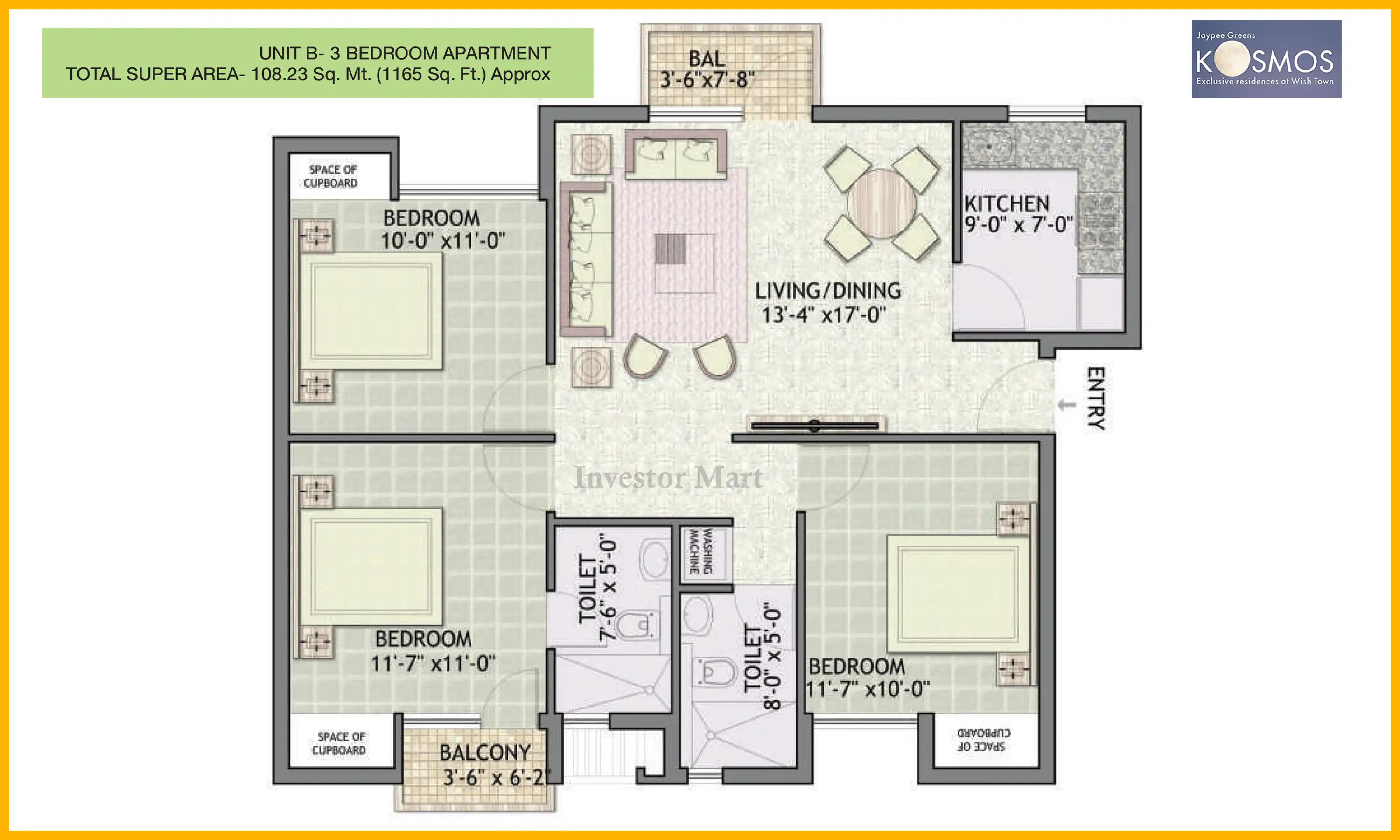 1165 Sqft