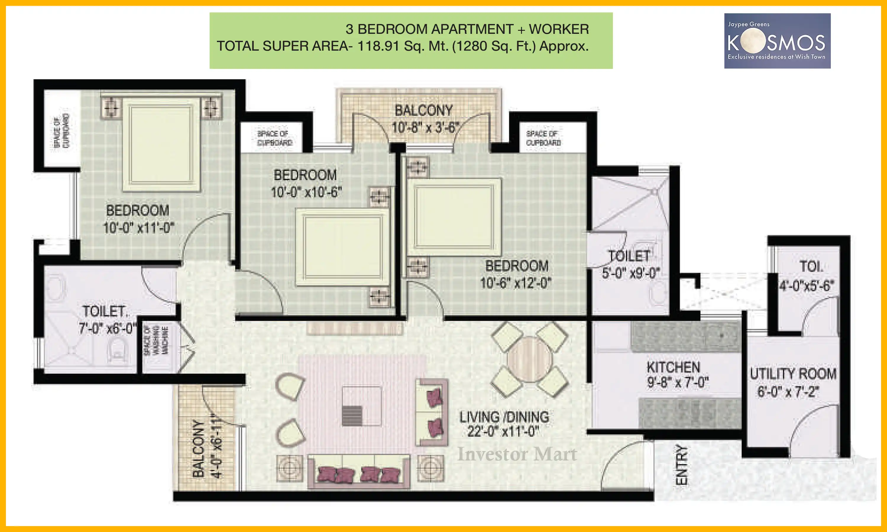 1280 Sqft
