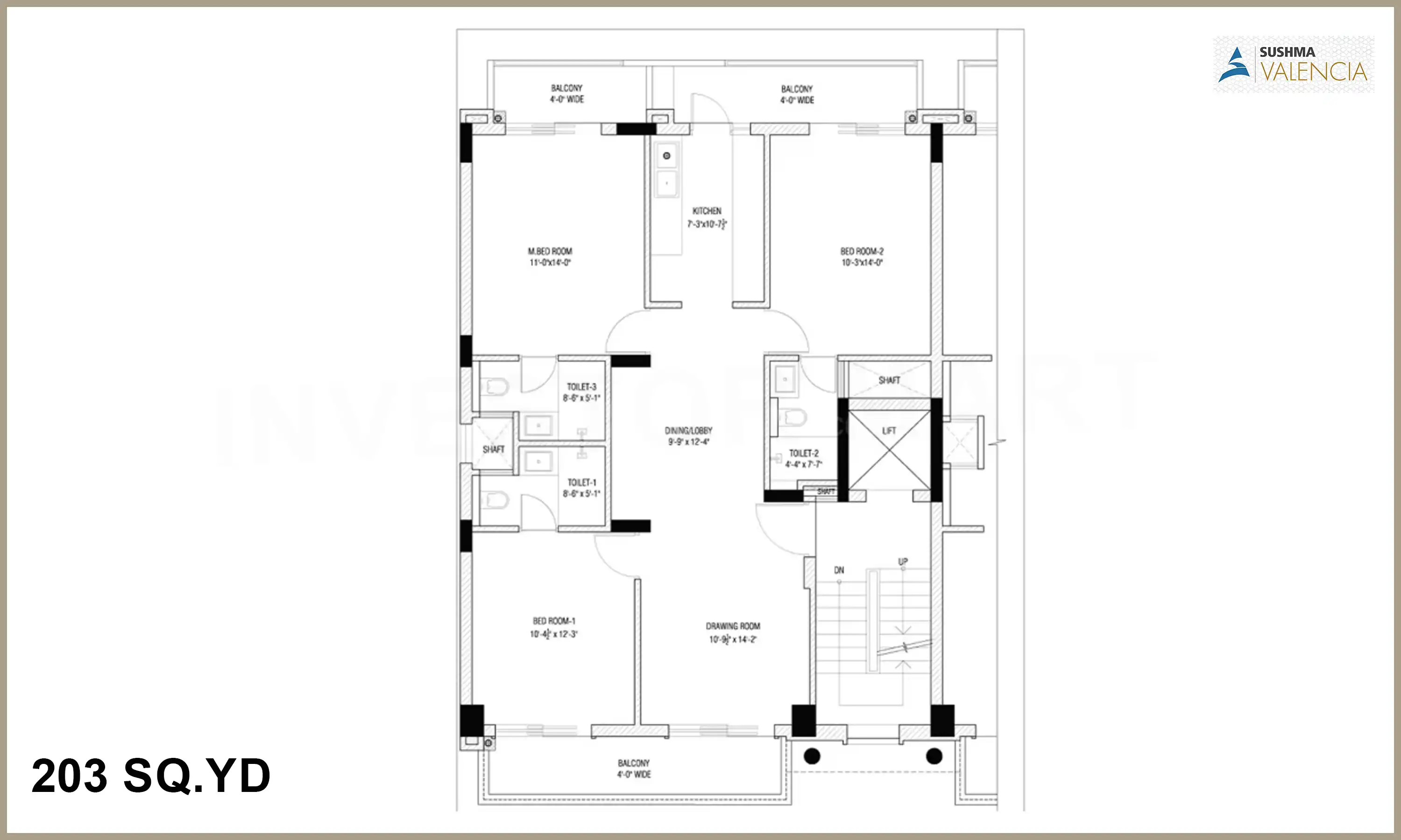 203 Sqft