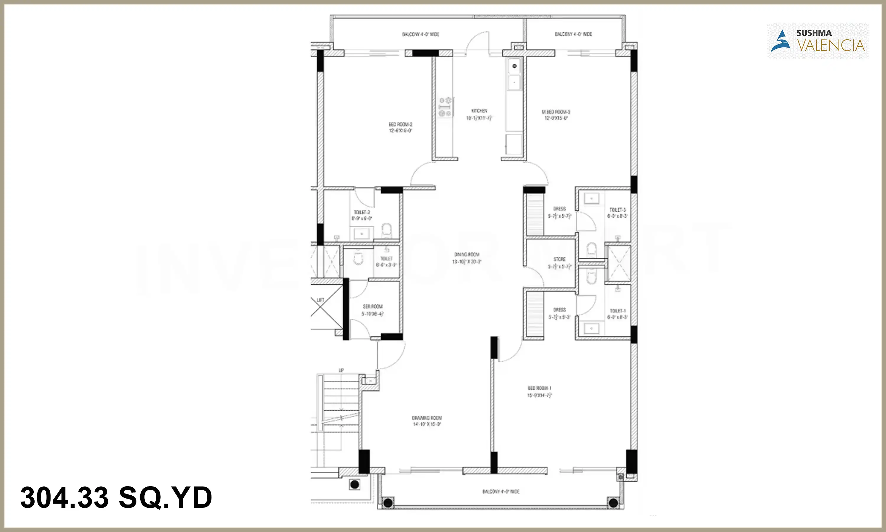 305 Sqft