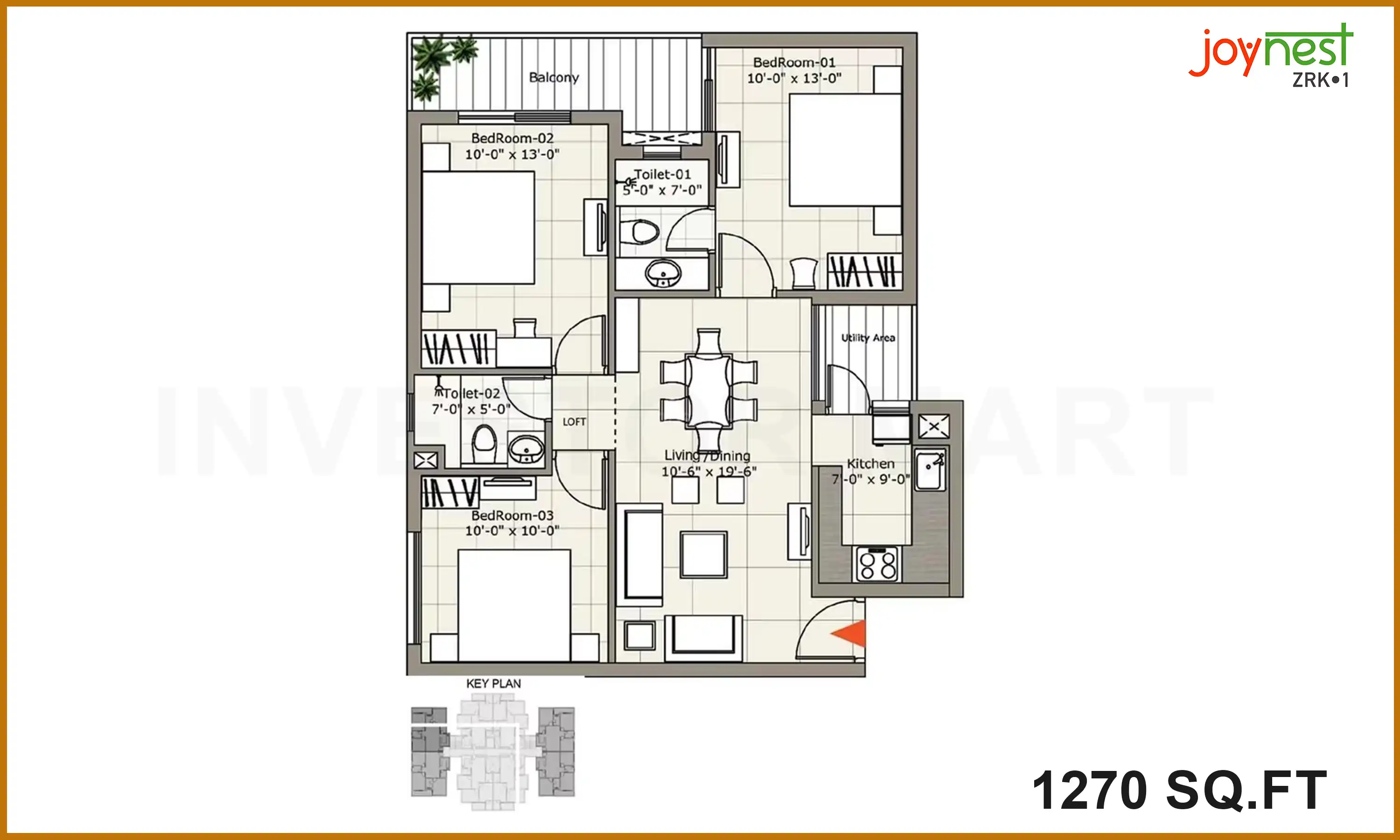 1270 Sqft
