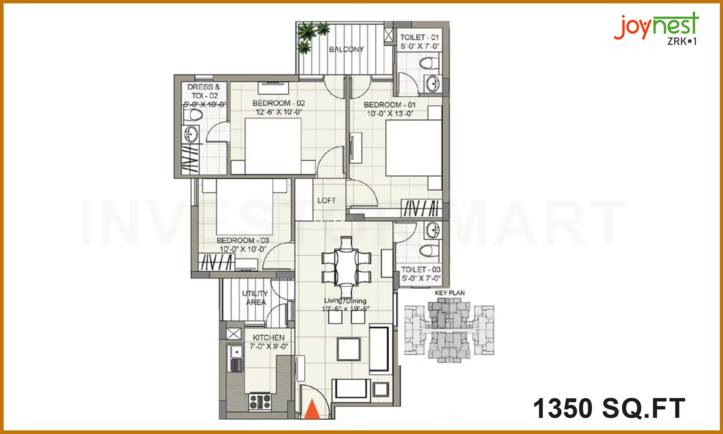 1350 Sqft