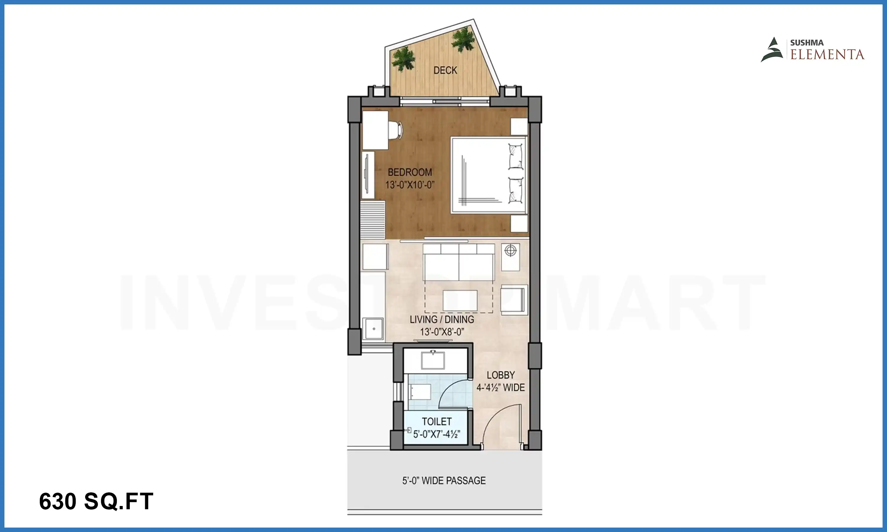 630 Sqft