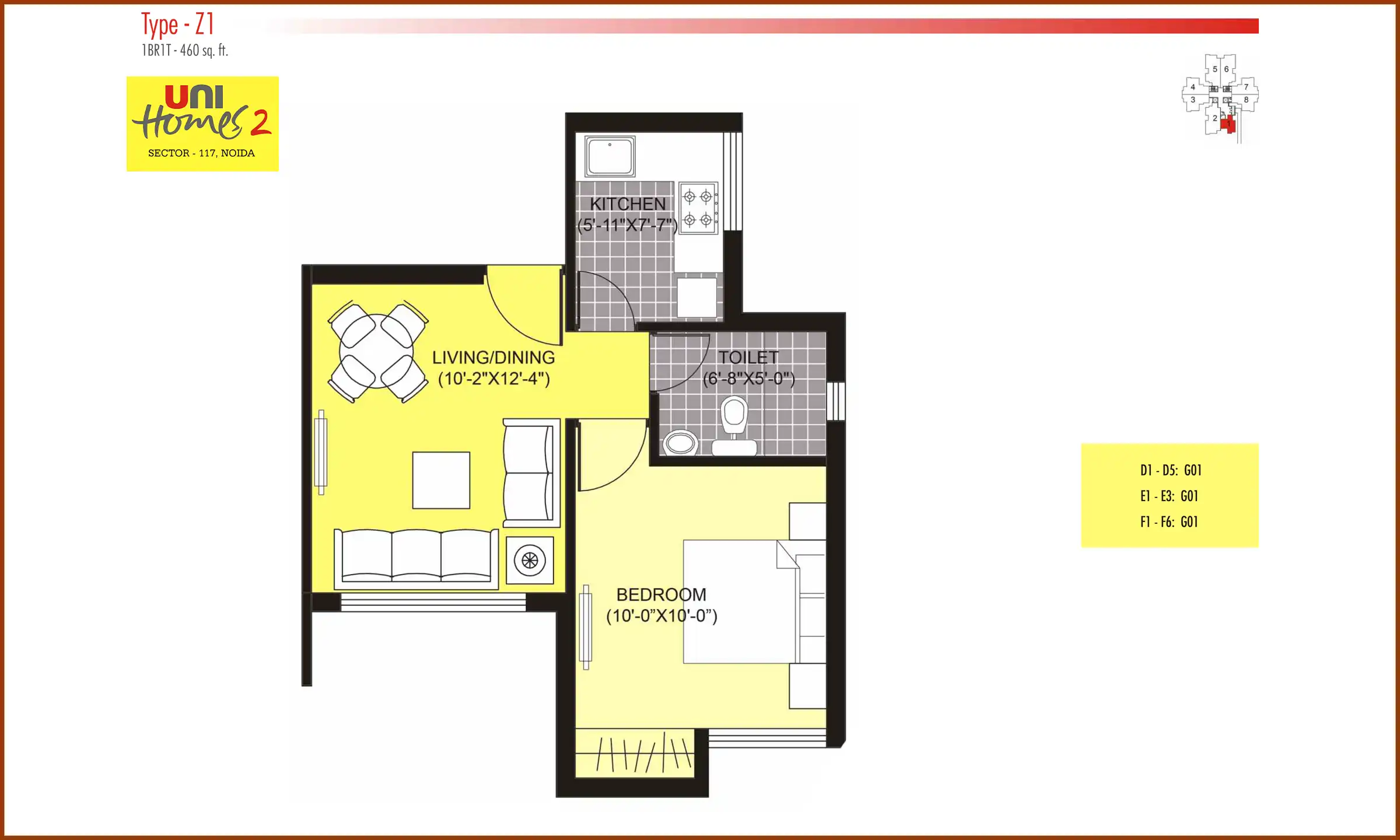460 Sqft