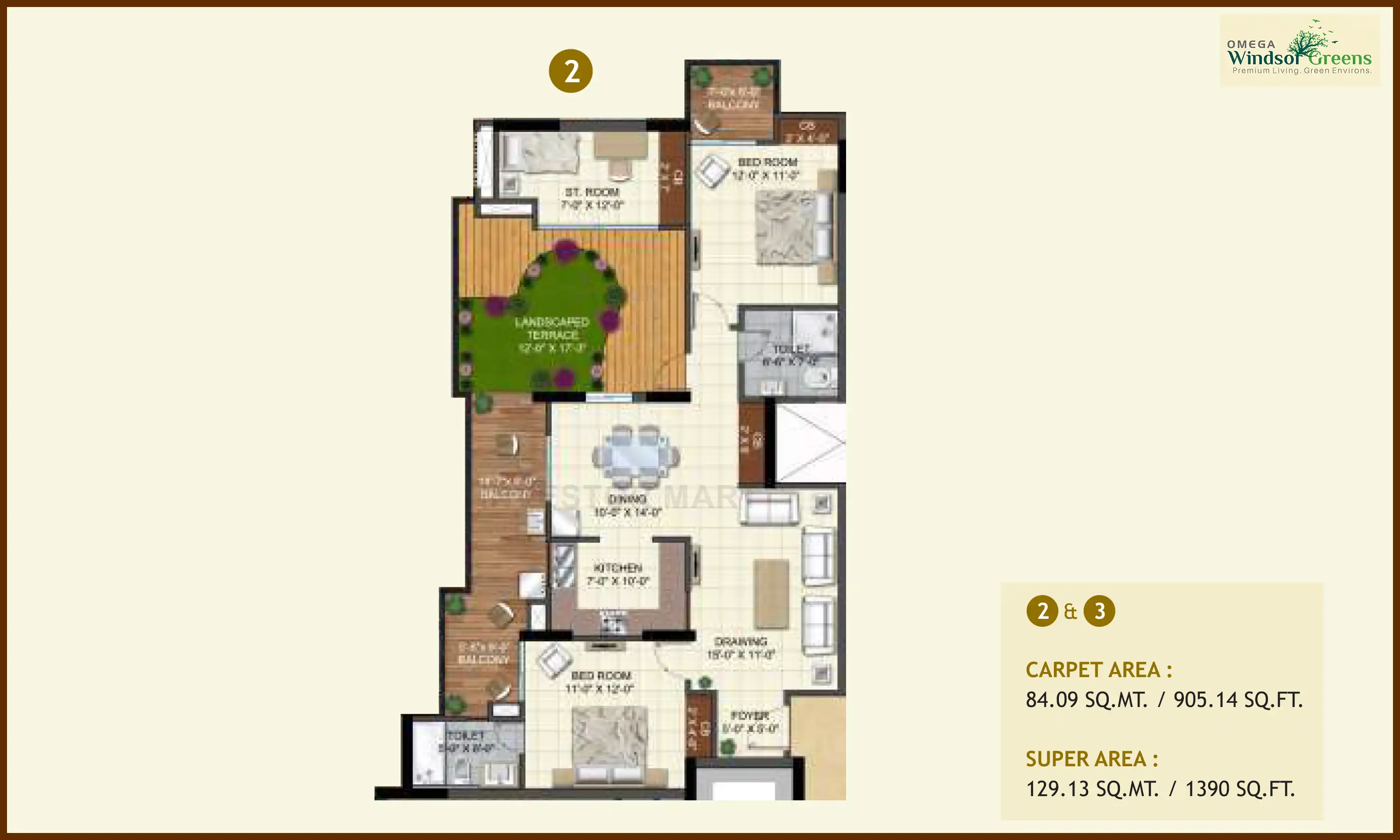 1390 Sqft