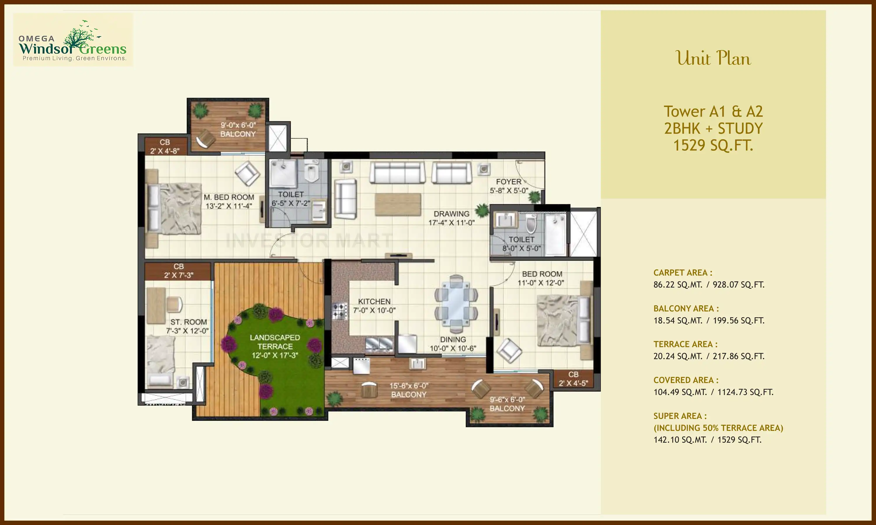 1529 Sqft