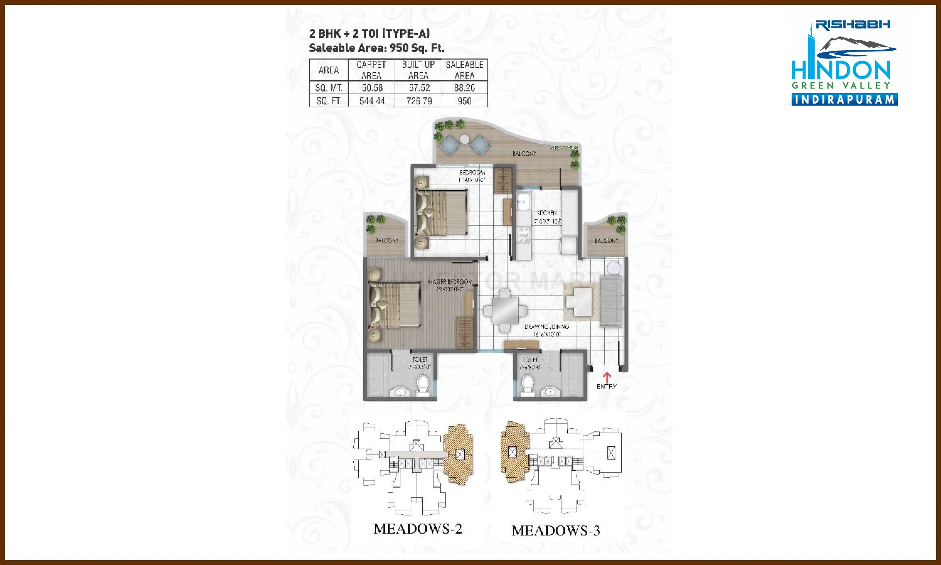 950 Sqft