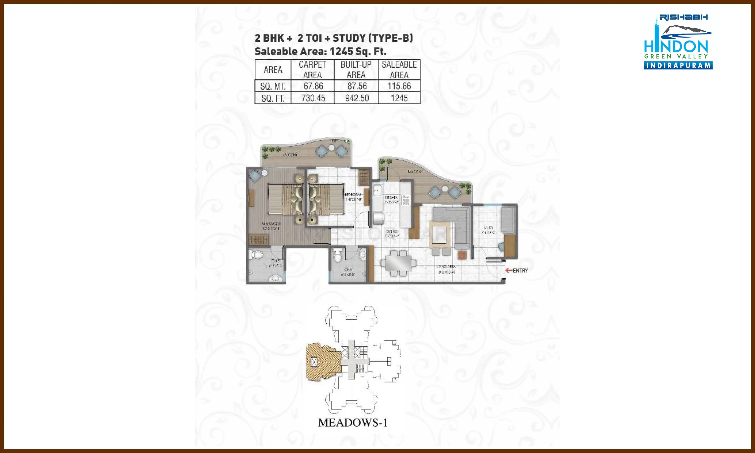 1245 Sqft