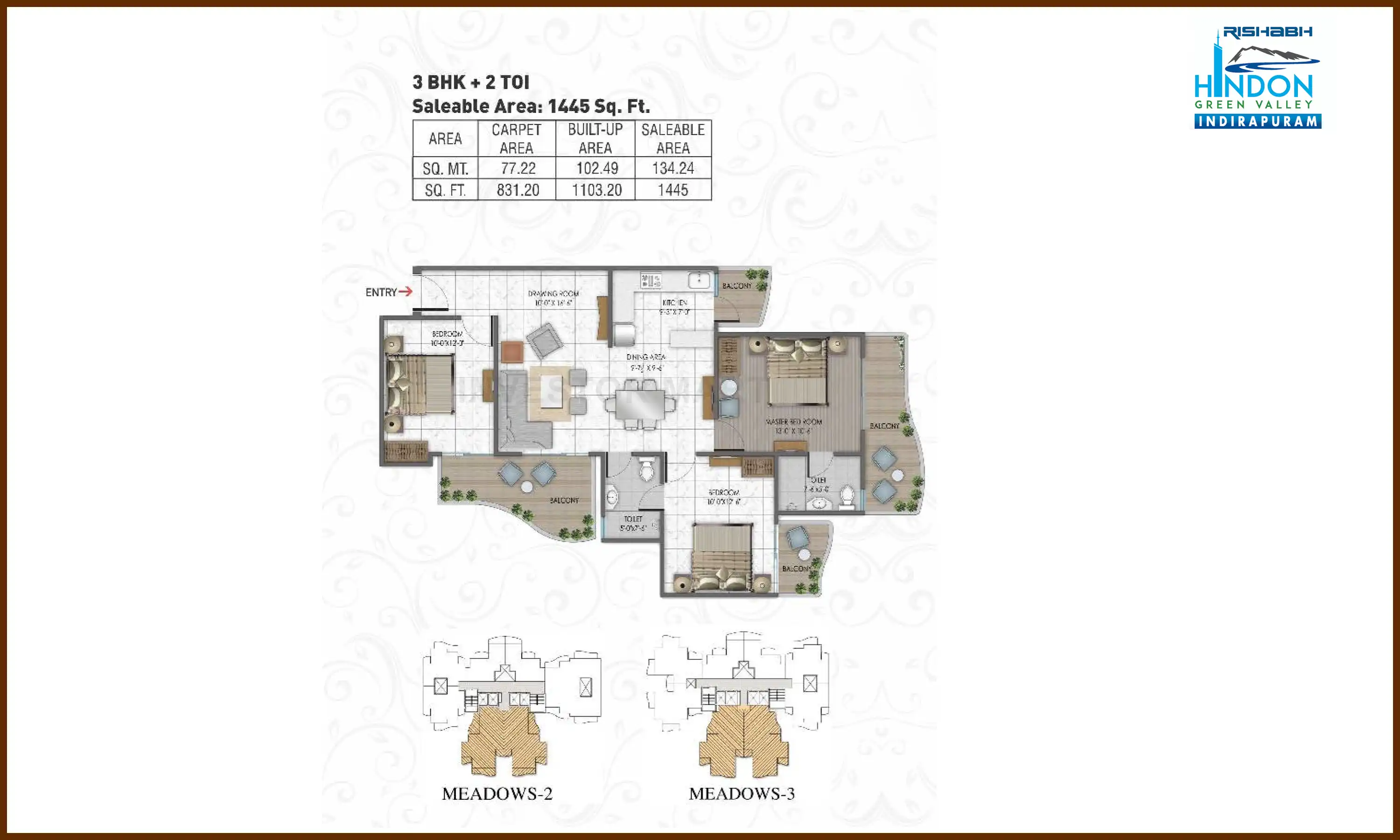 1445 Sqft