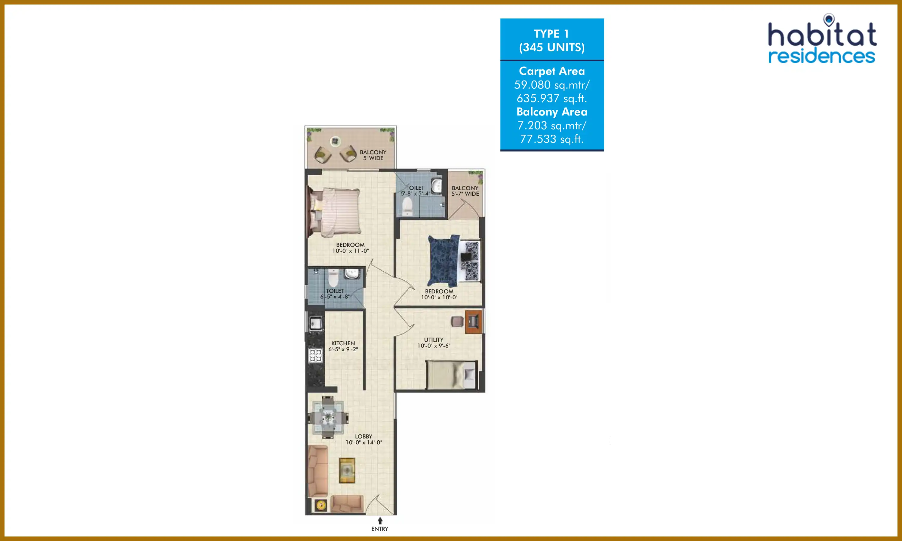 636 Sqft