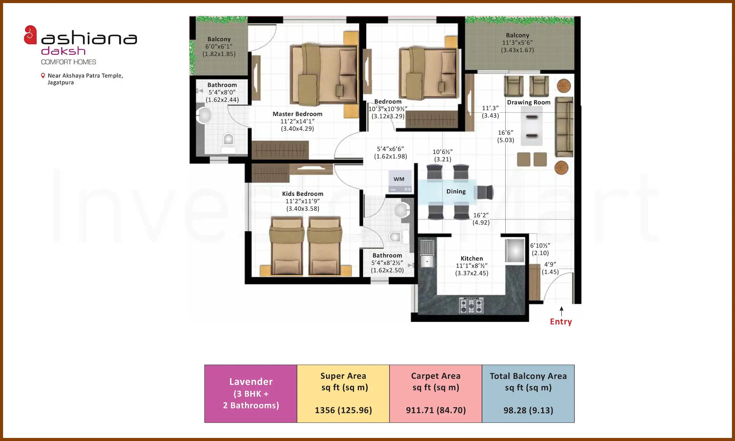 1356 Sqft