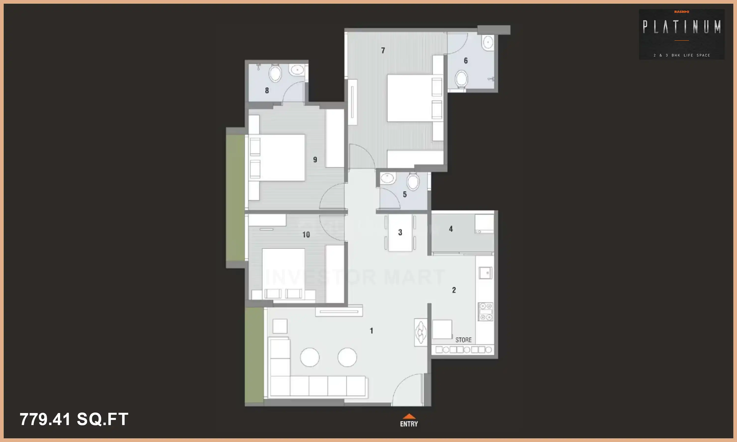 780 Sqft