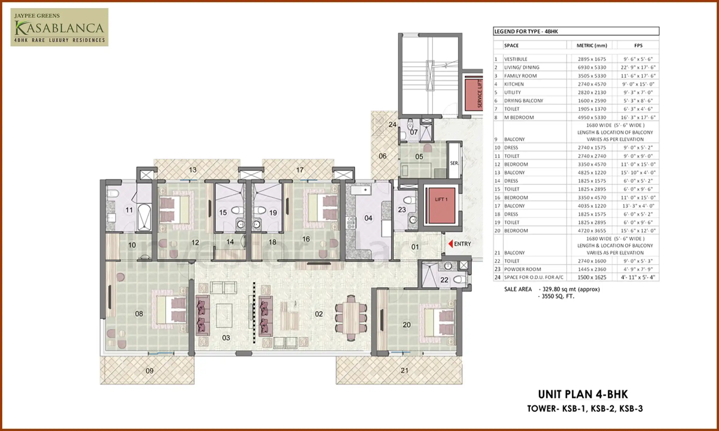 3550 Sqft