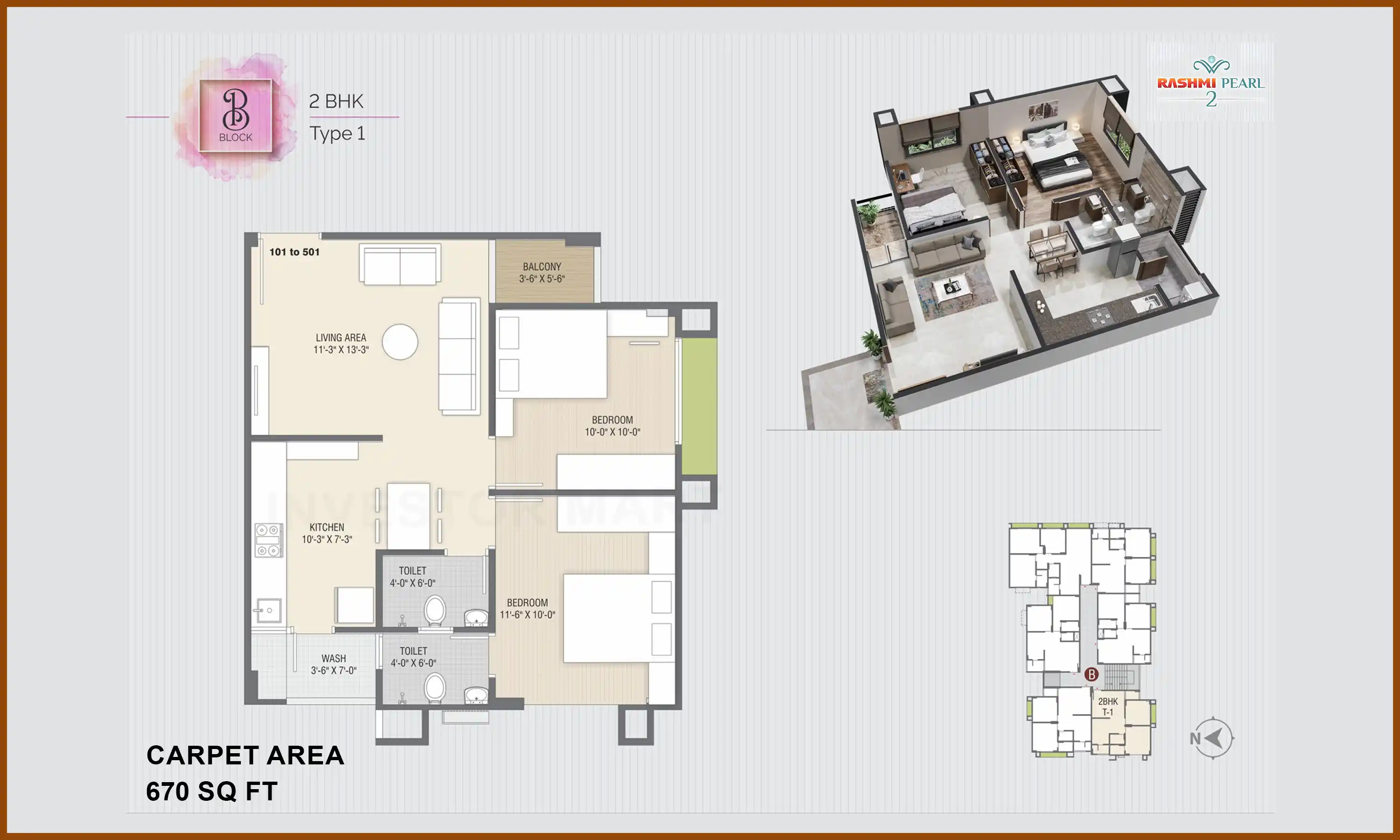 670 Sqft