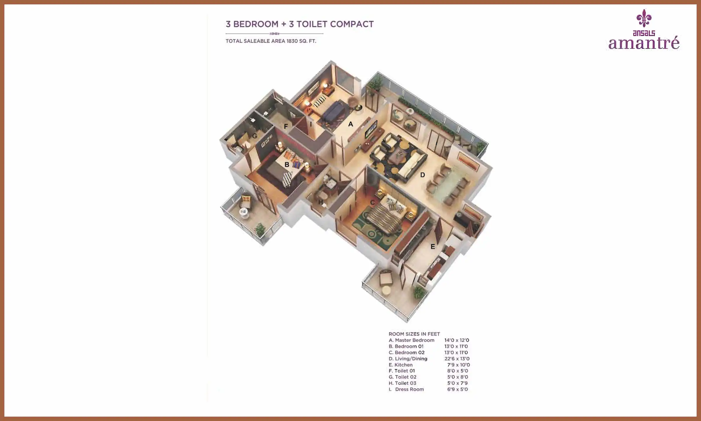 1830 Sqft