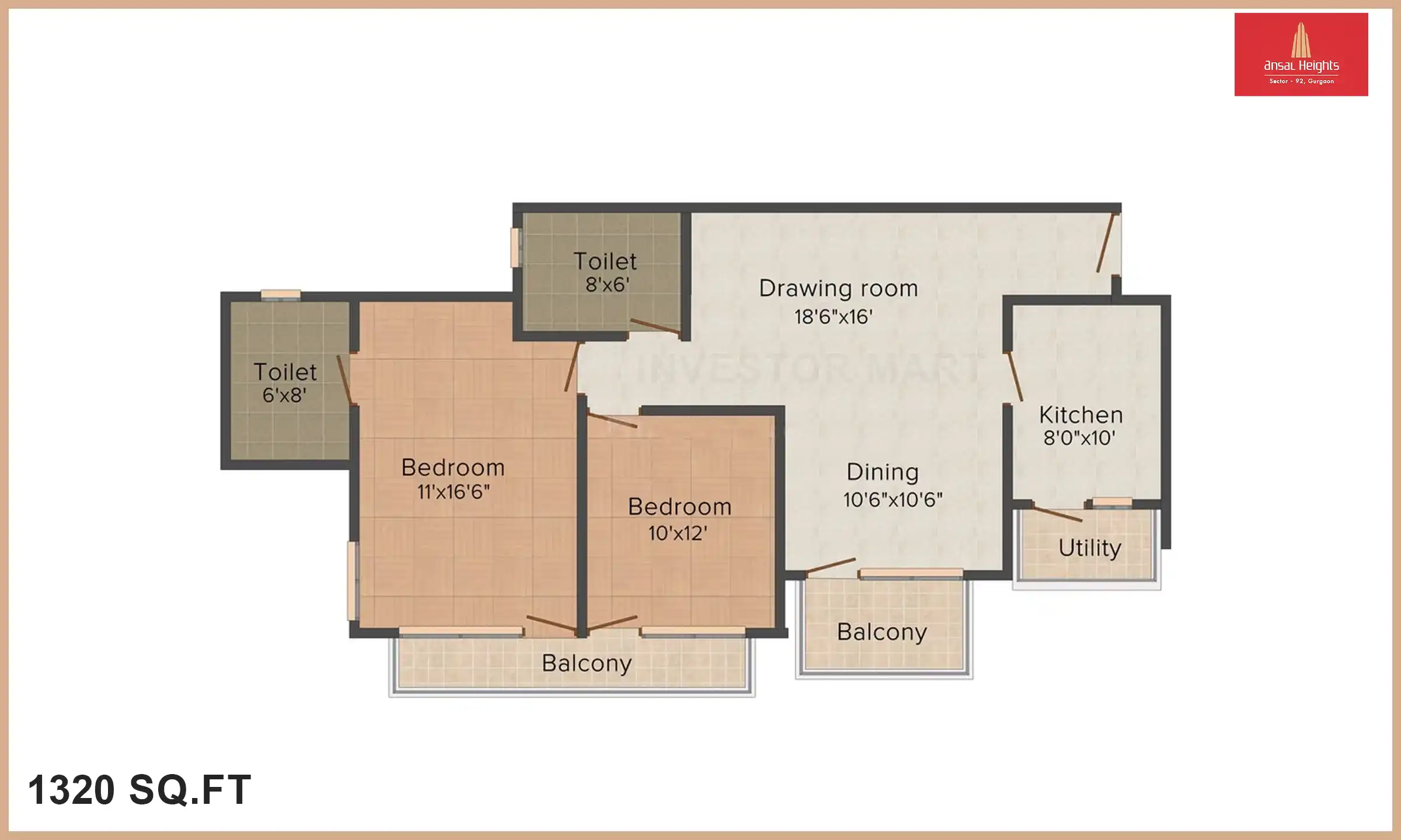 1320 Sqft