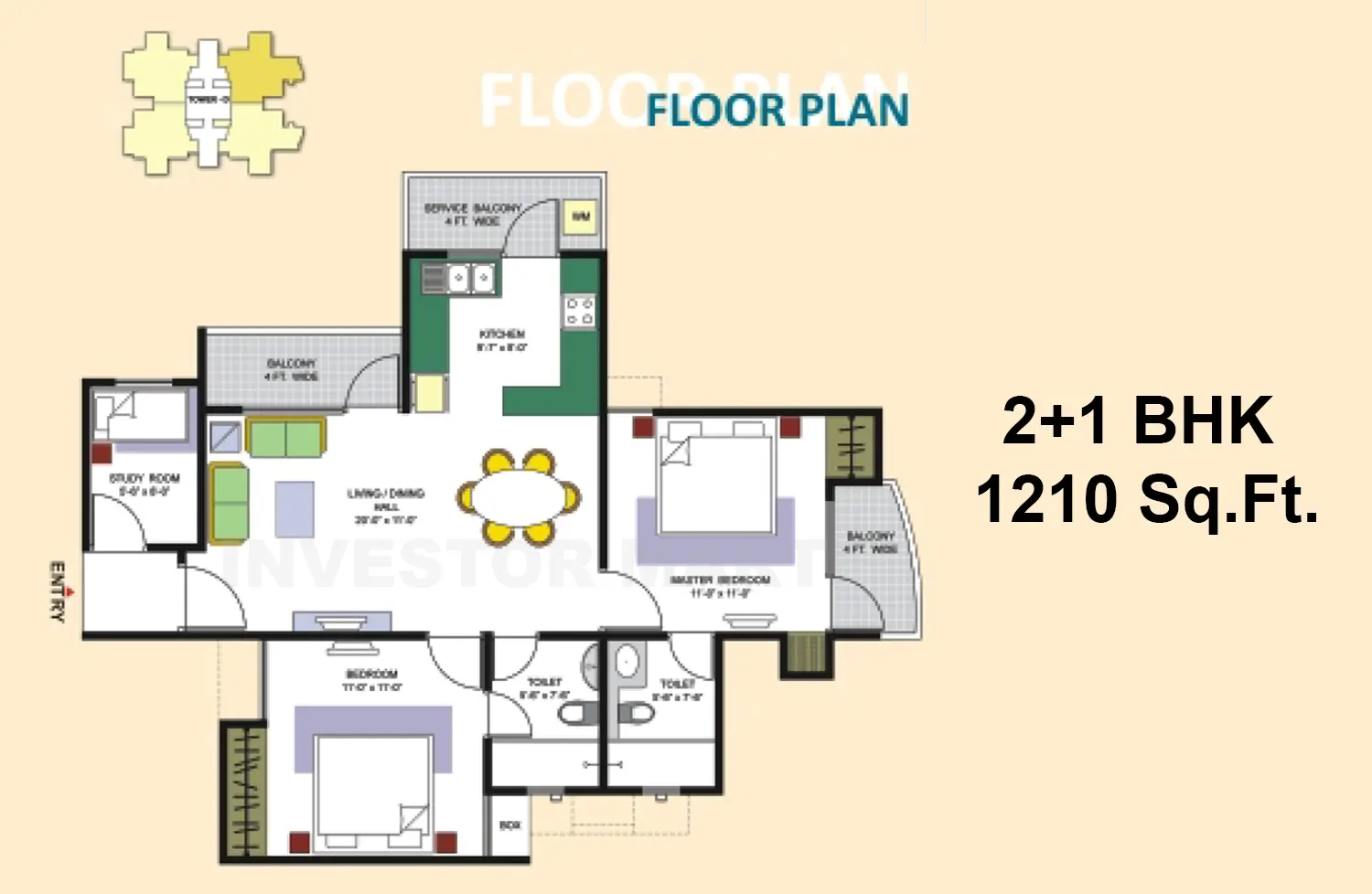 1210 Sqft