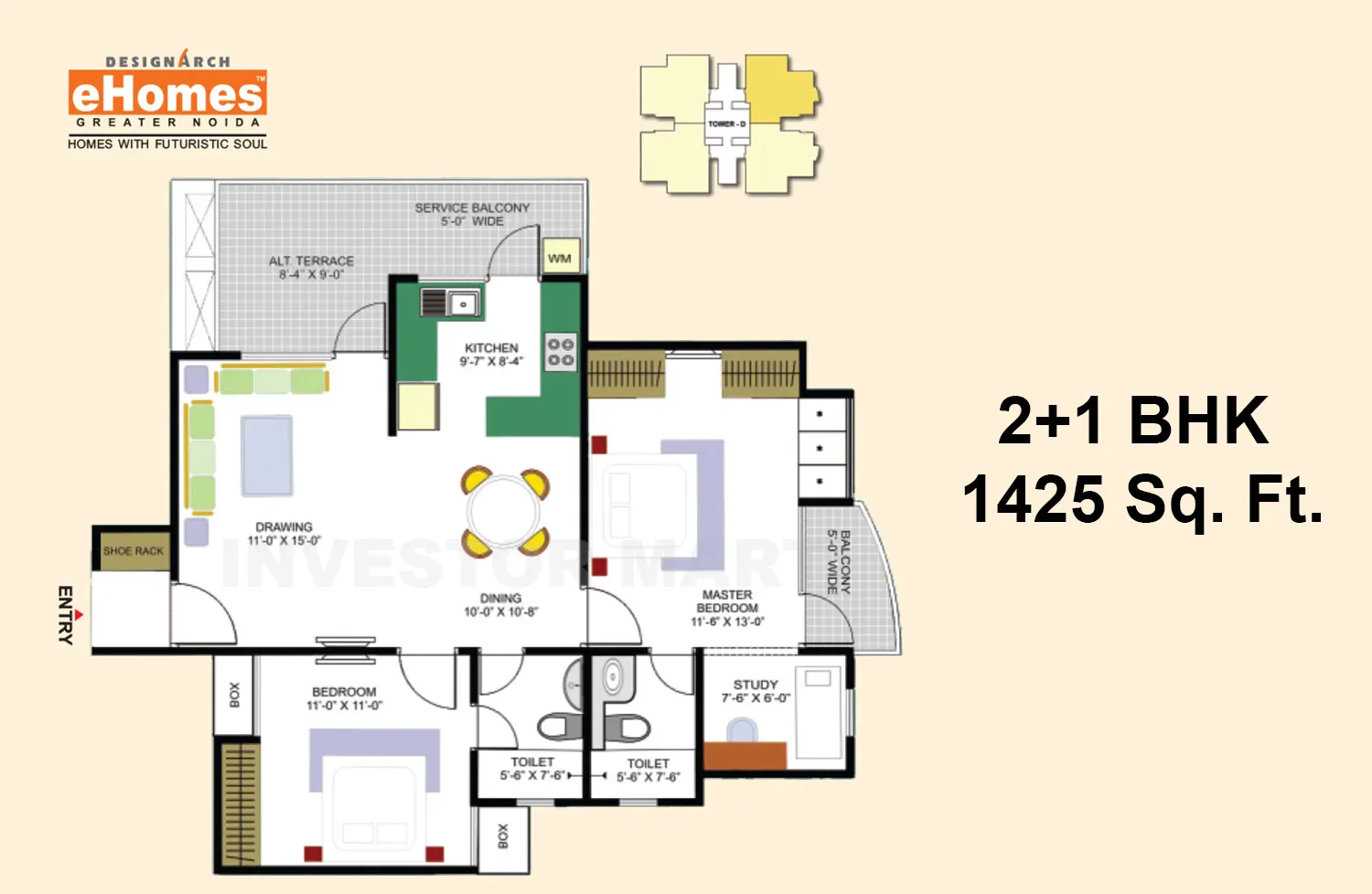 1425 Sqft