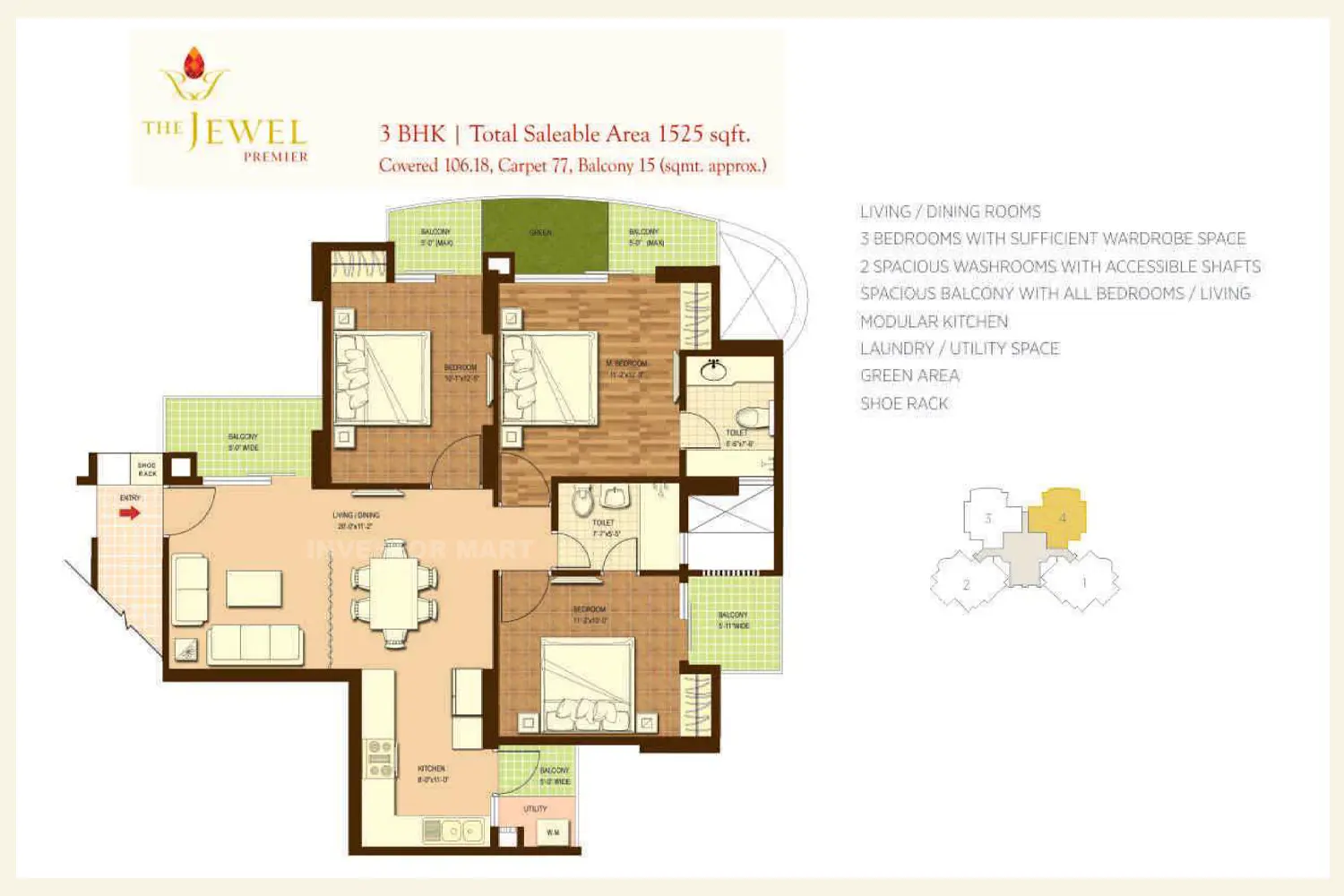 1525 Sqft