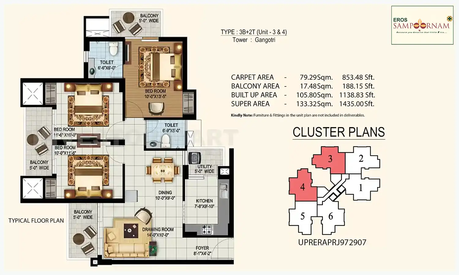 1435 Sqft