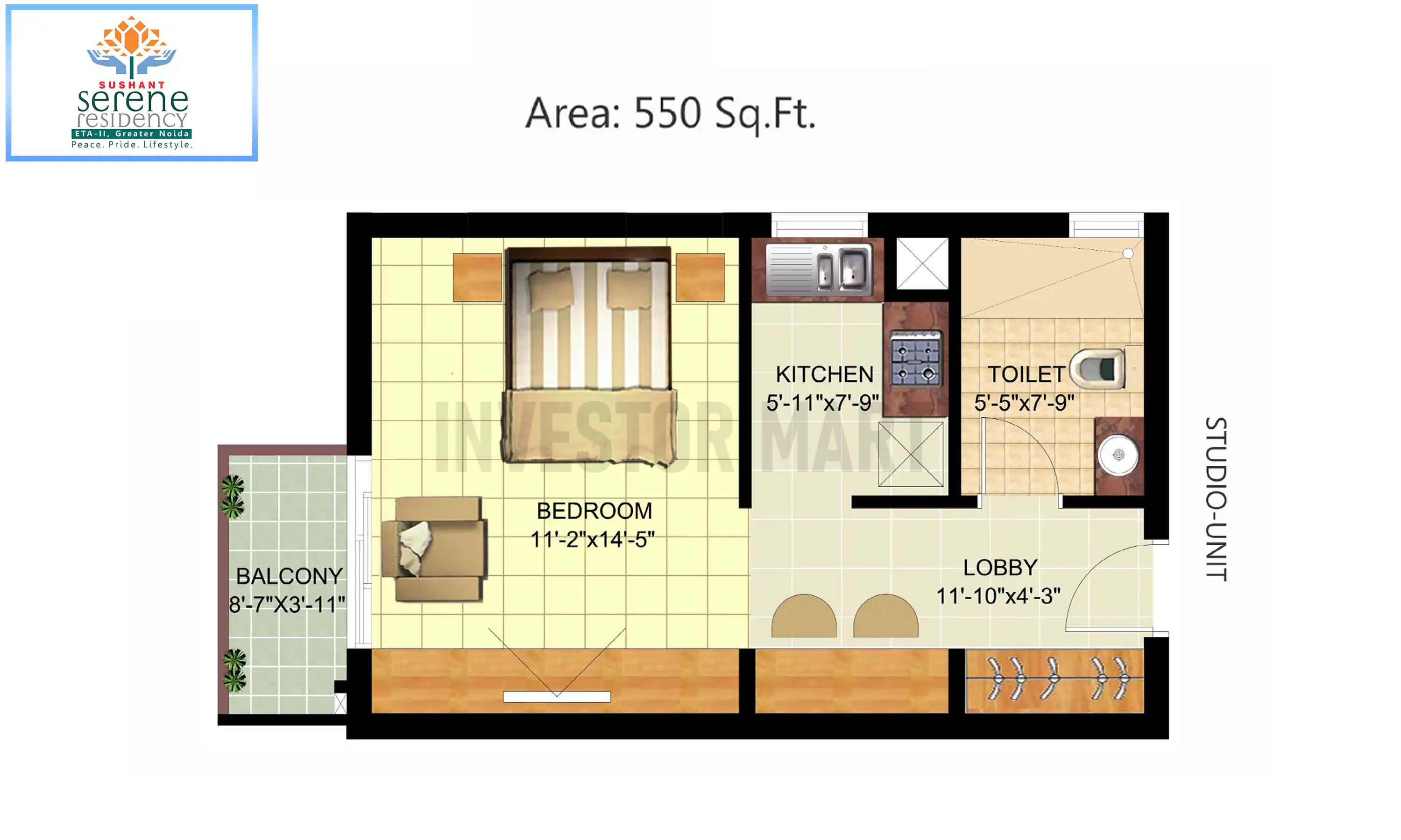 550 Sqft