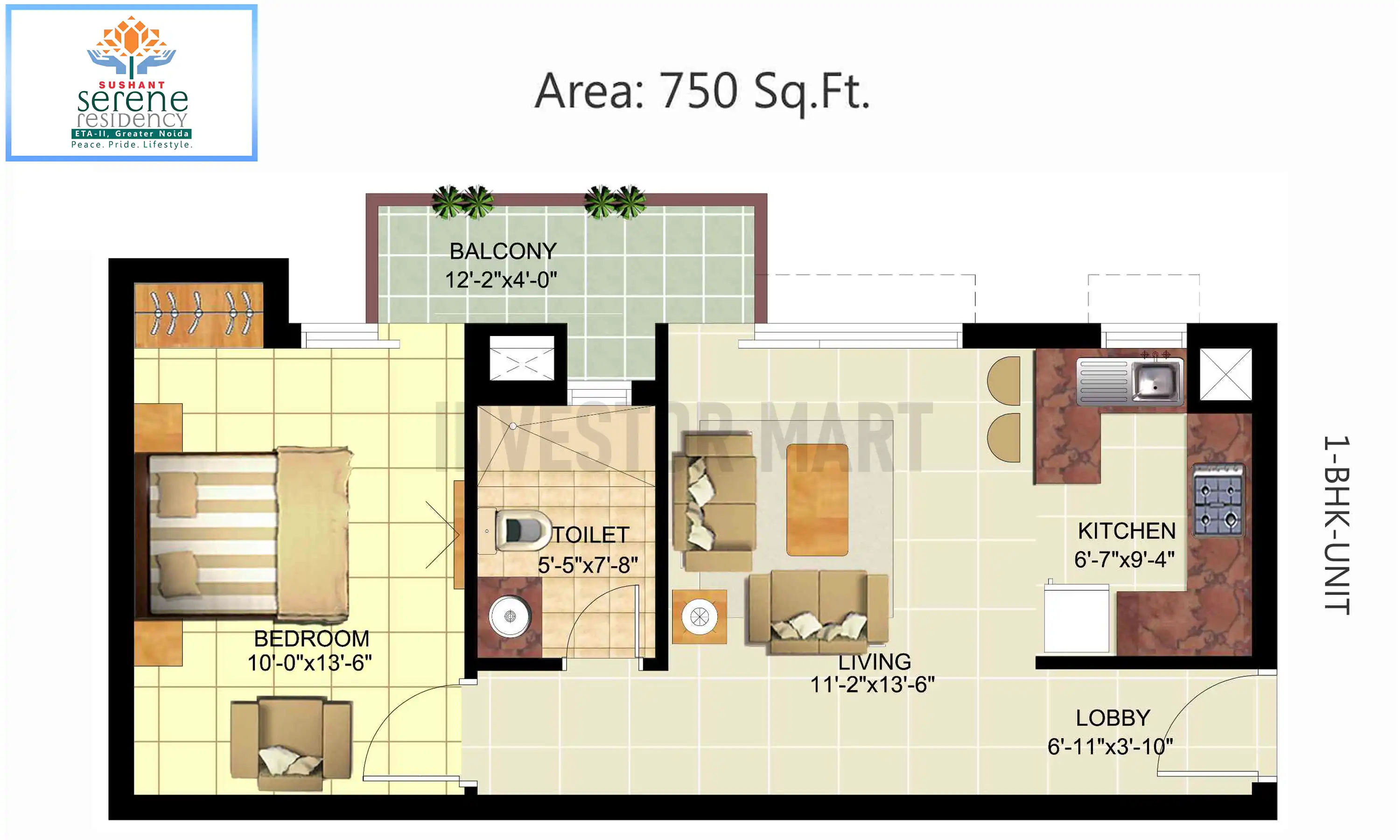 750 Sqft