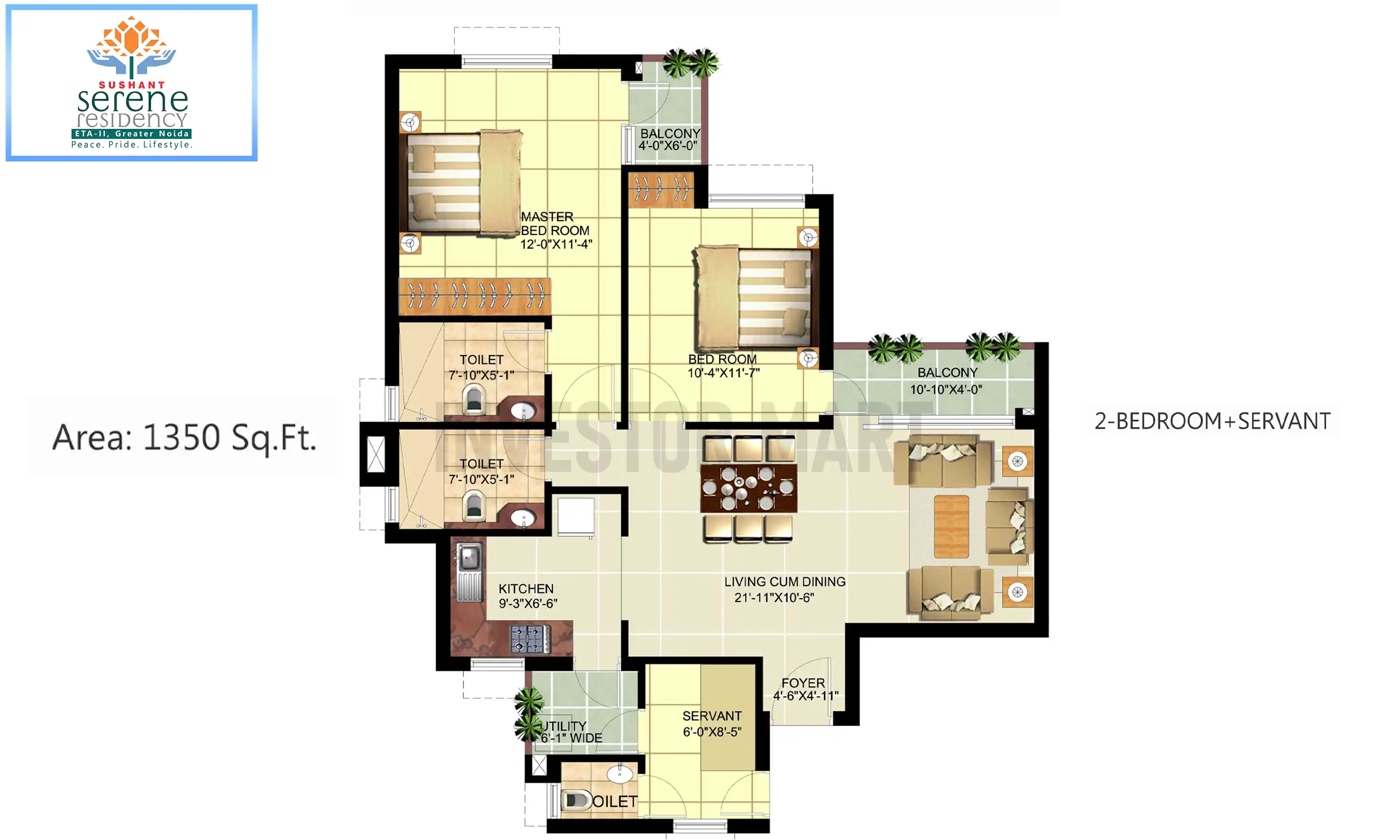 1350 Sqft