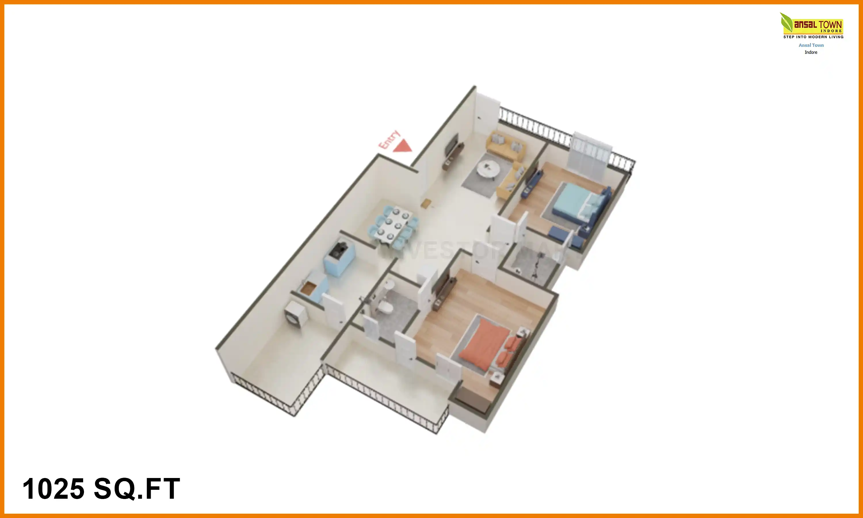 1025 Sqft
