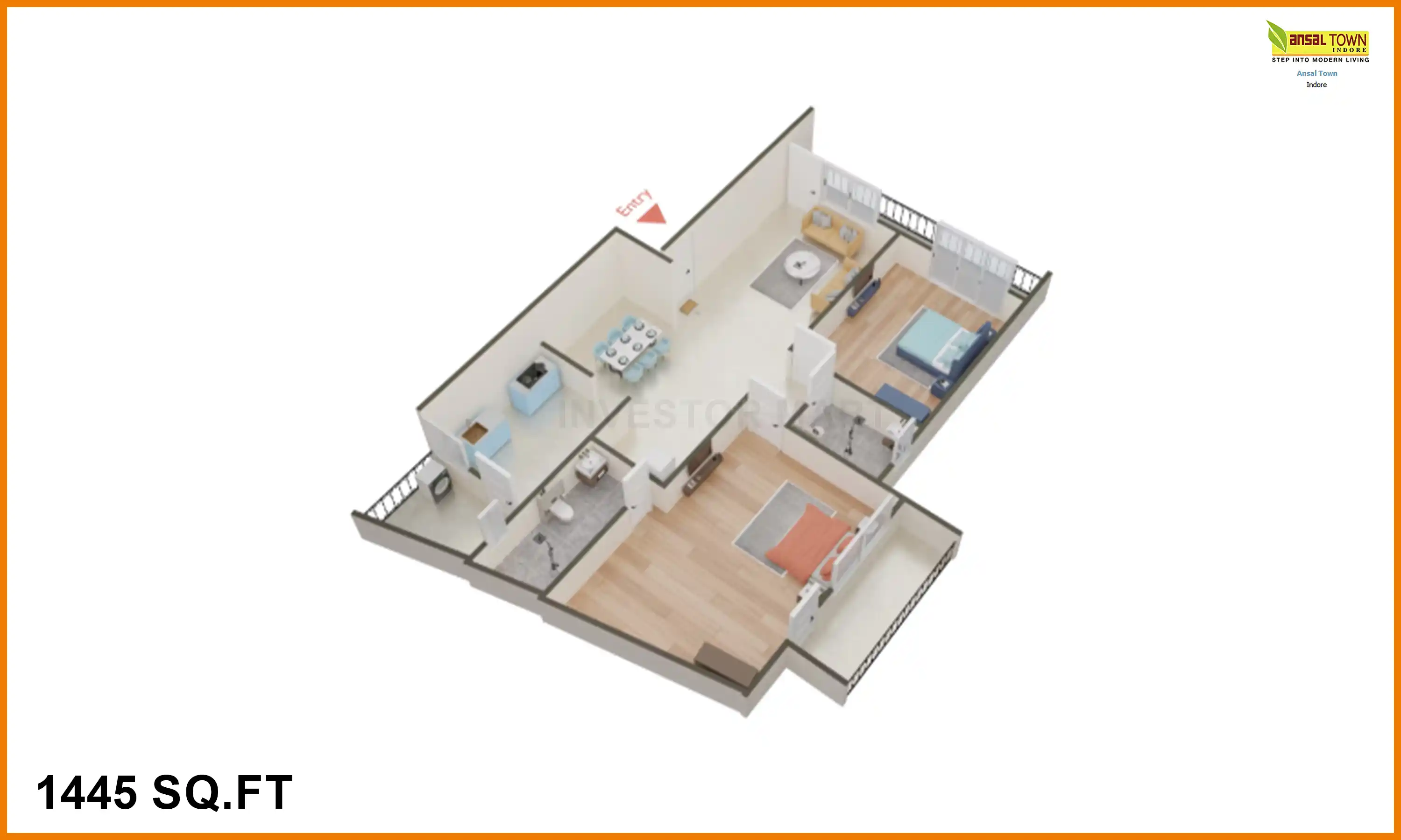 1445 Sqft