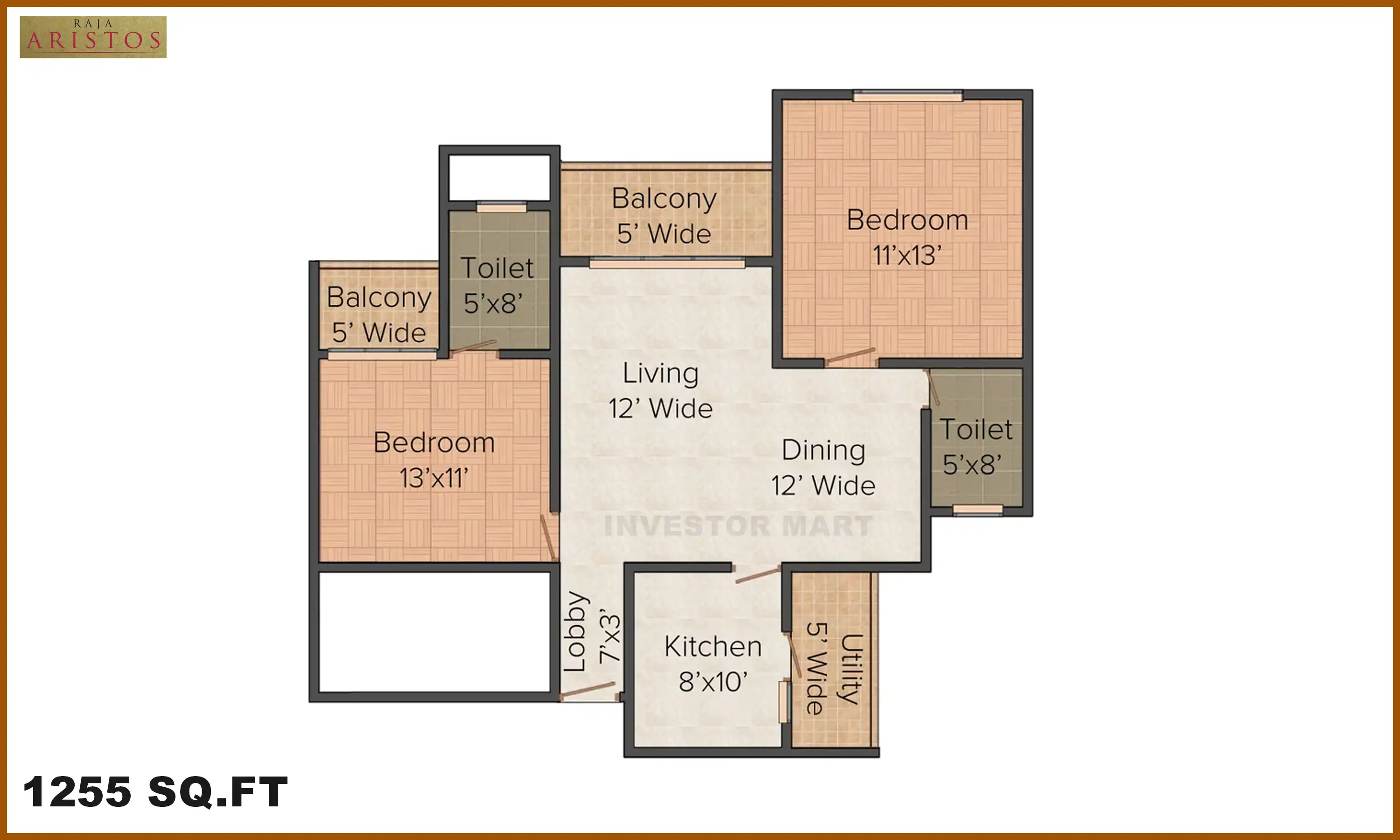 1255 Sqft