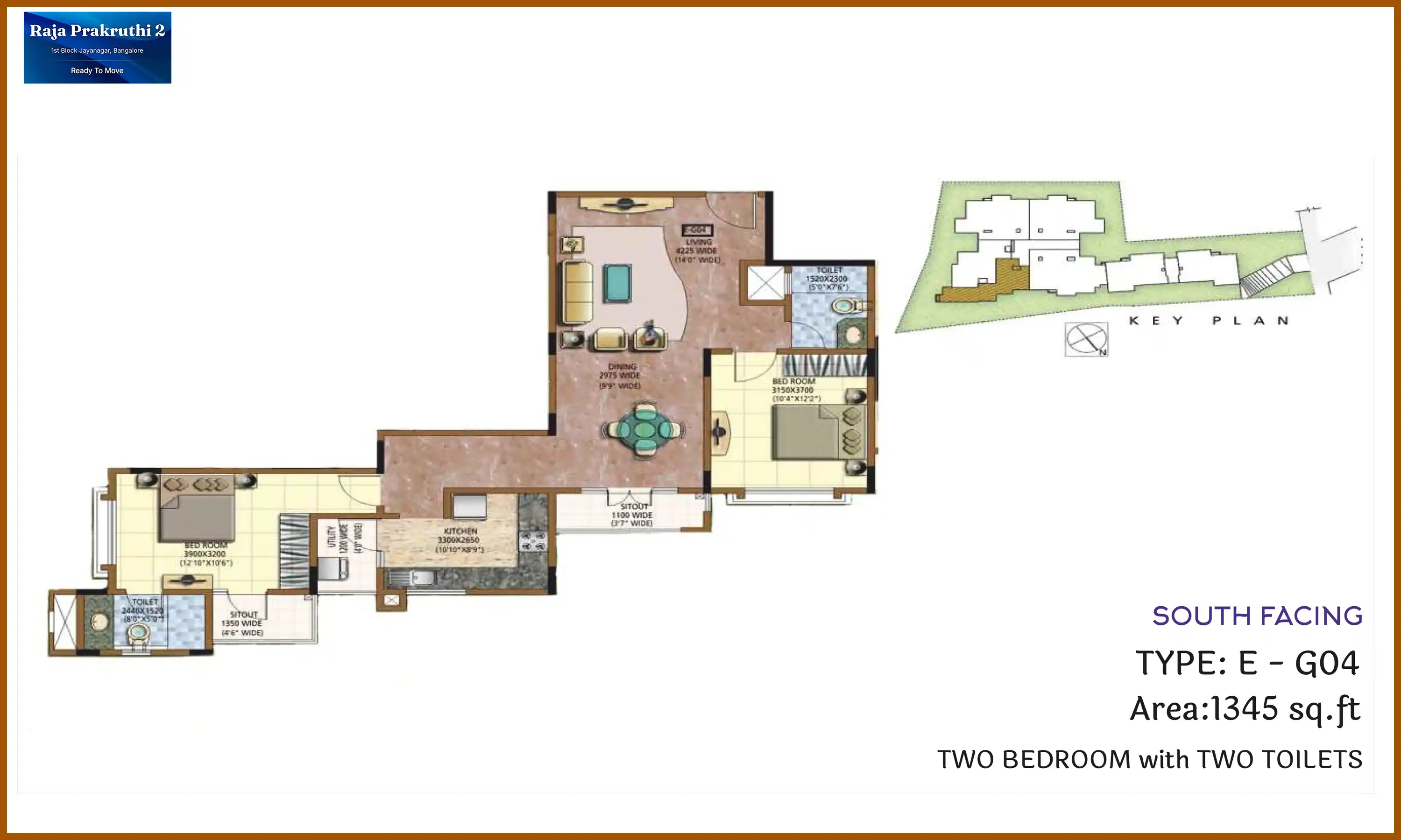 1345 Sqft