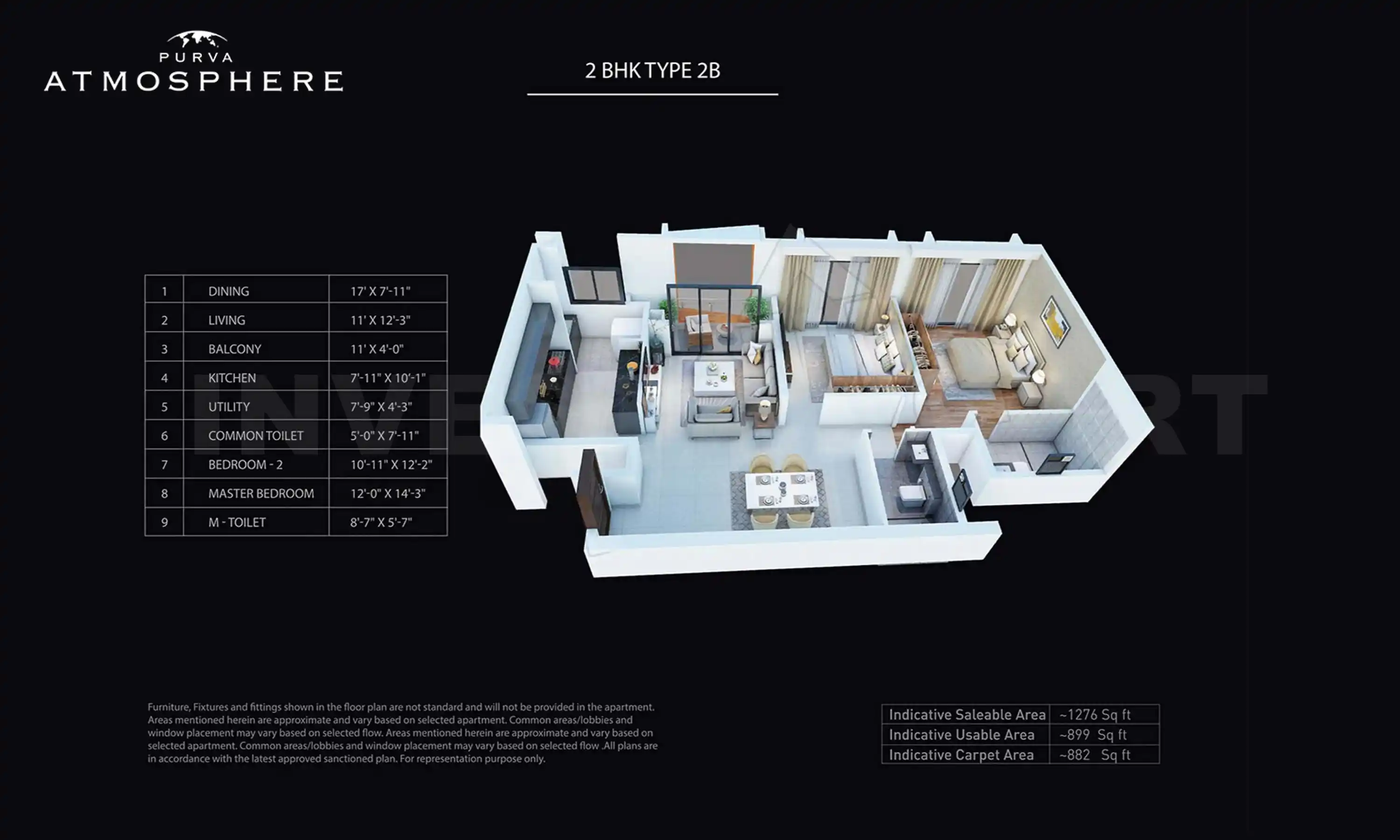 1276 Sqft