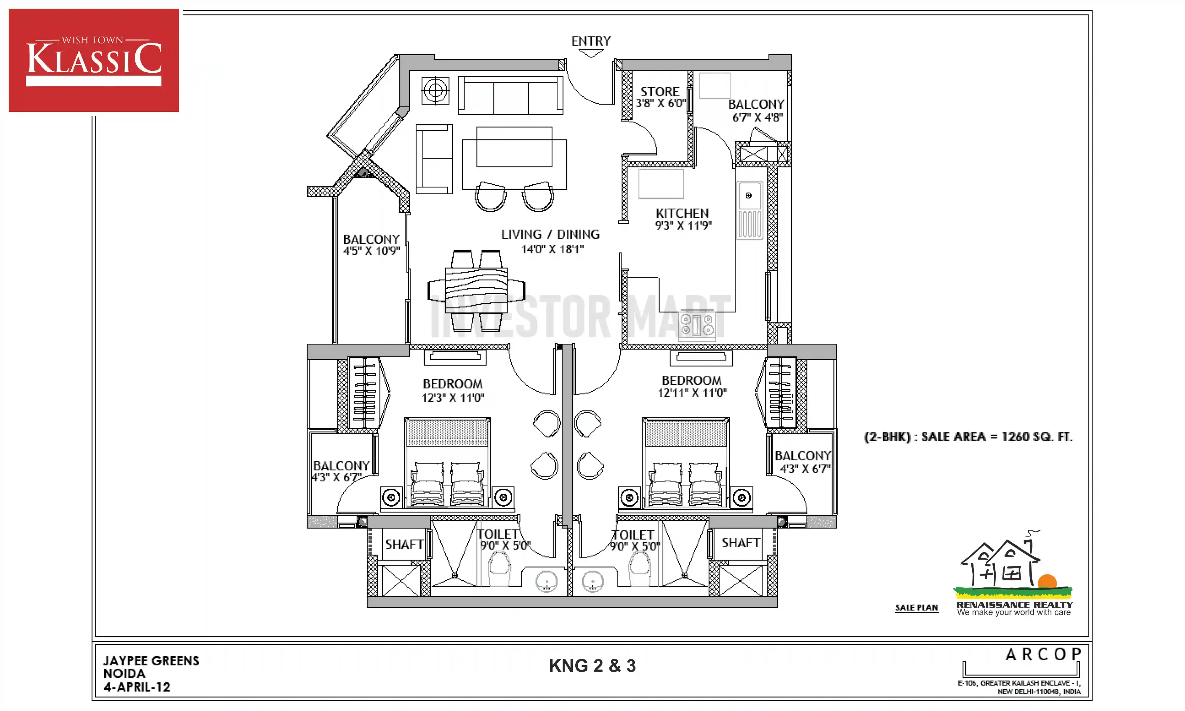 1260 Sqft