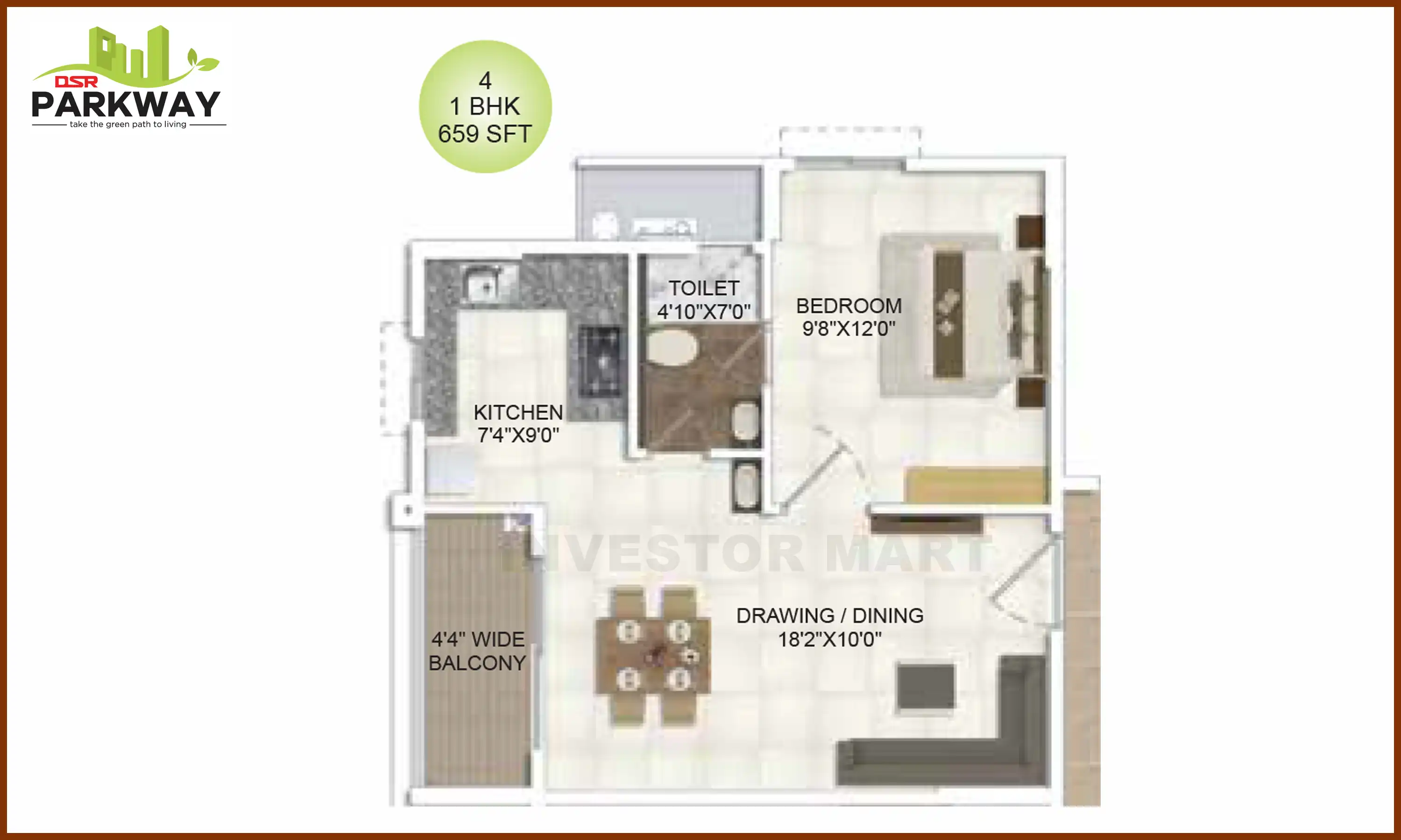 659 Sqft