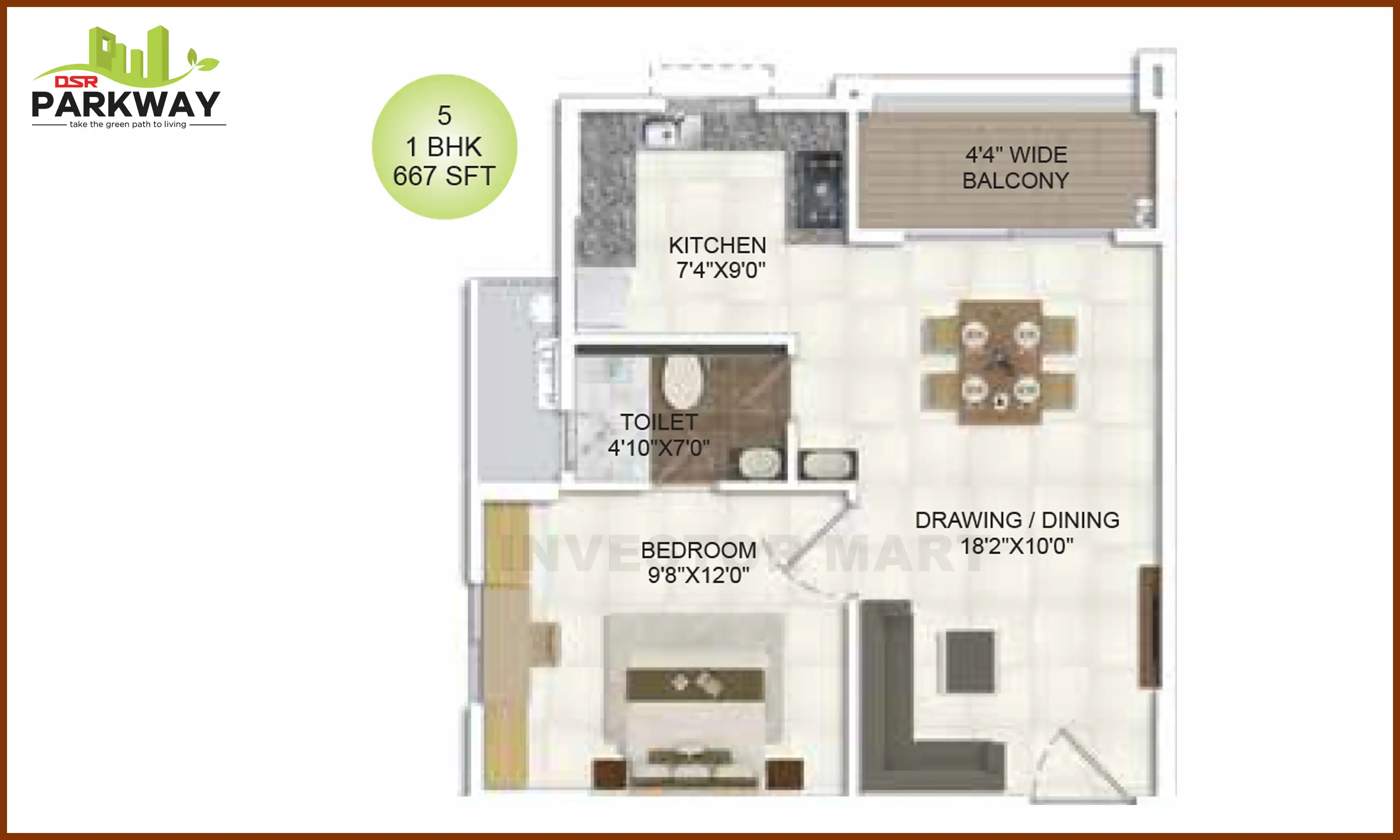 667 Sqft