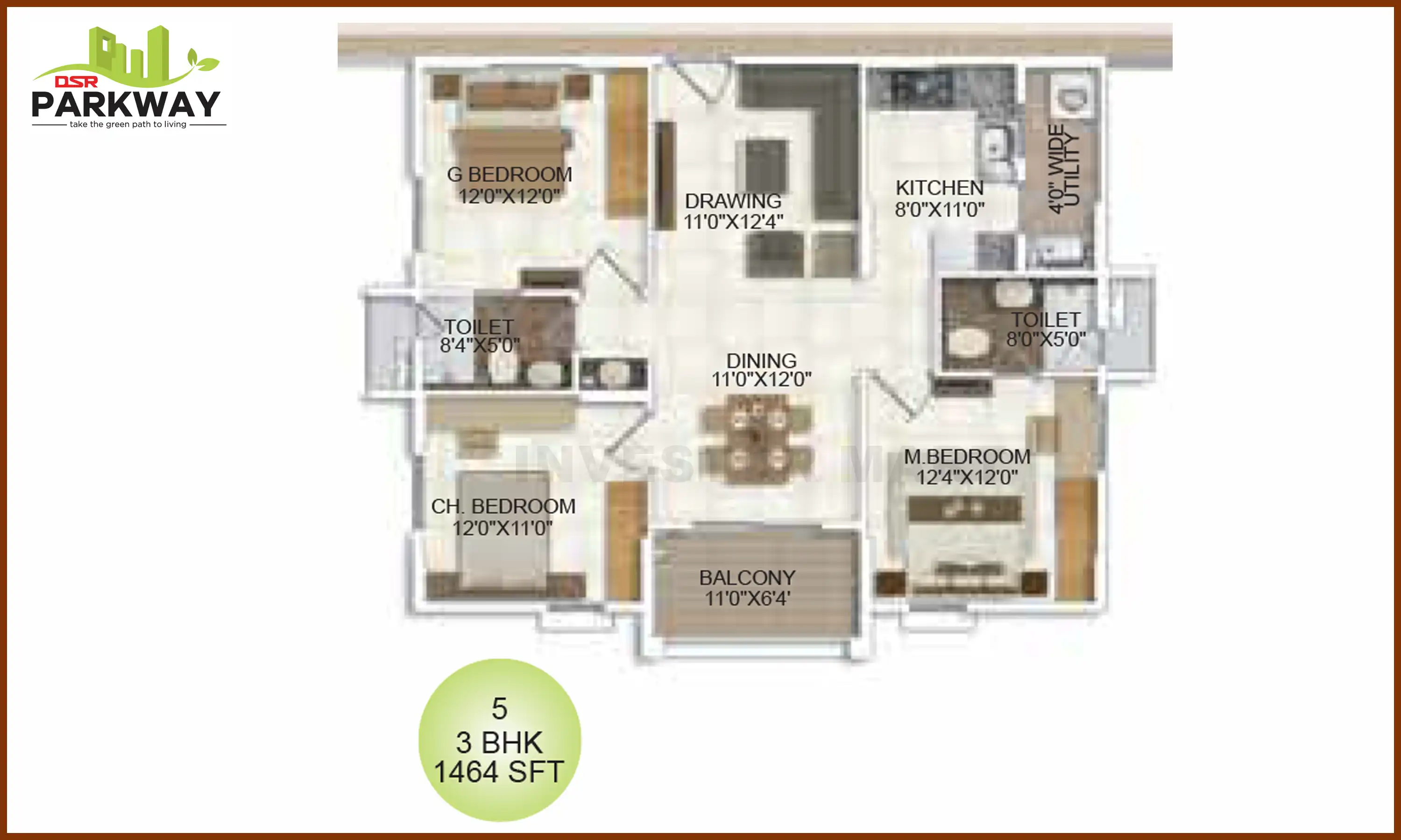 1464 Sqft