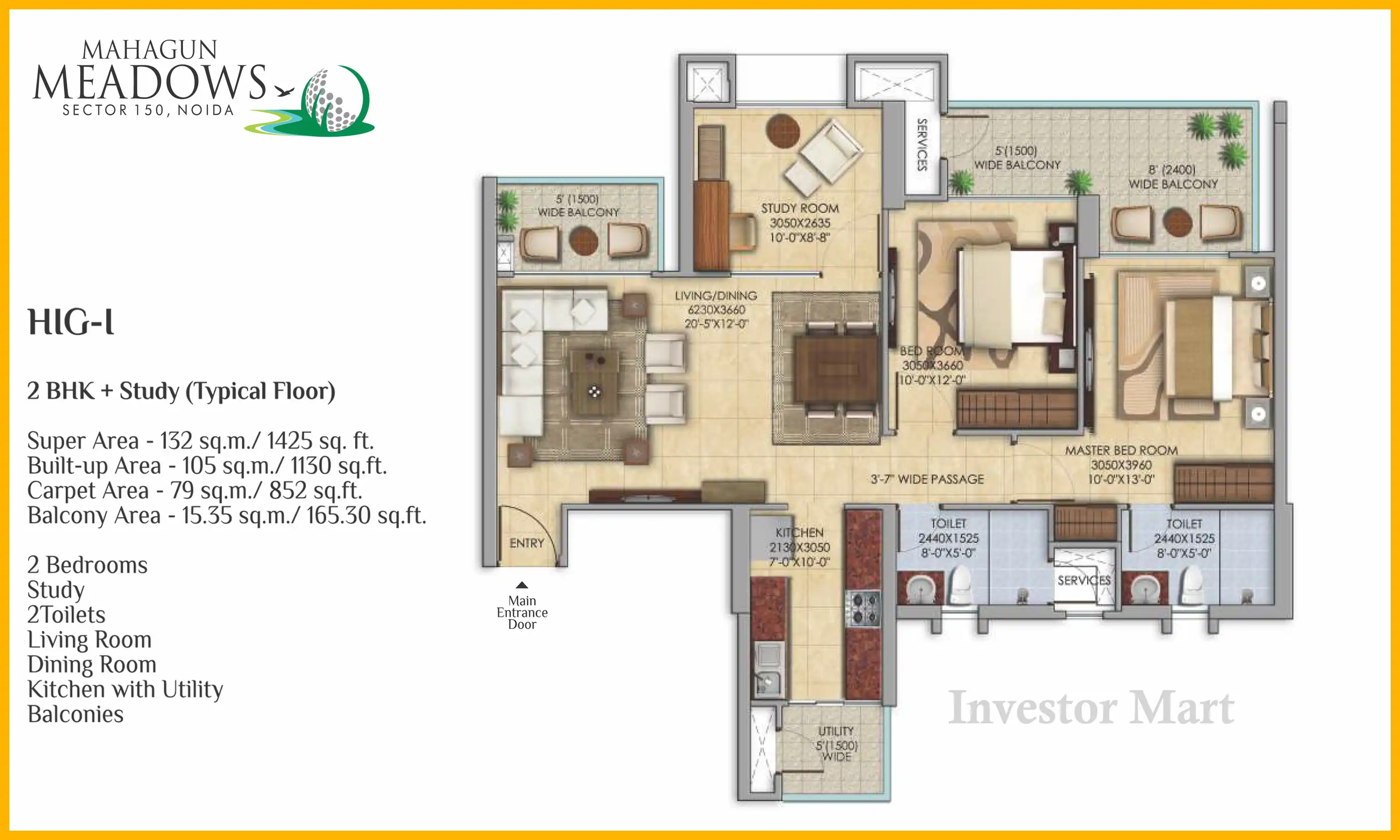 1425 Sqft