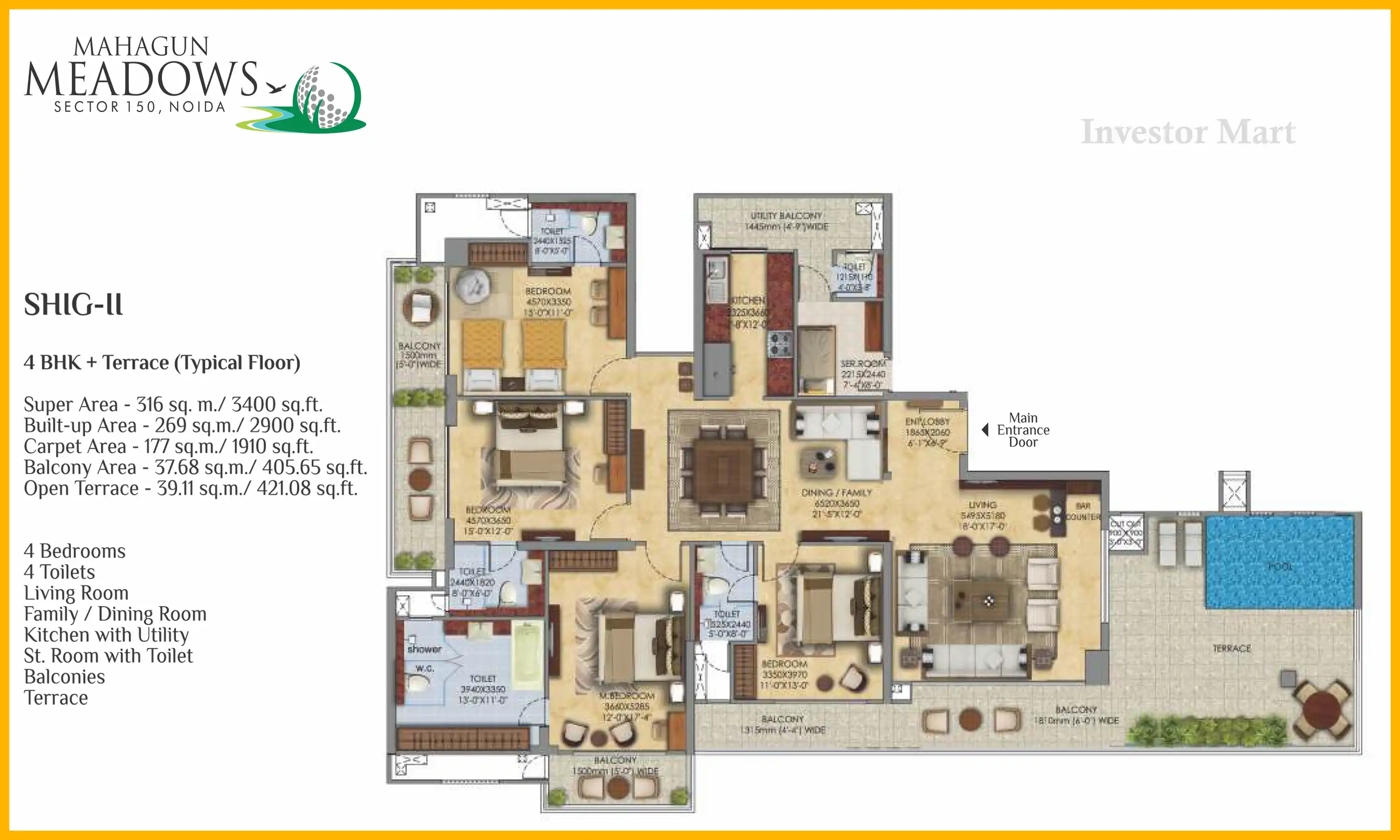 3400 Sqft