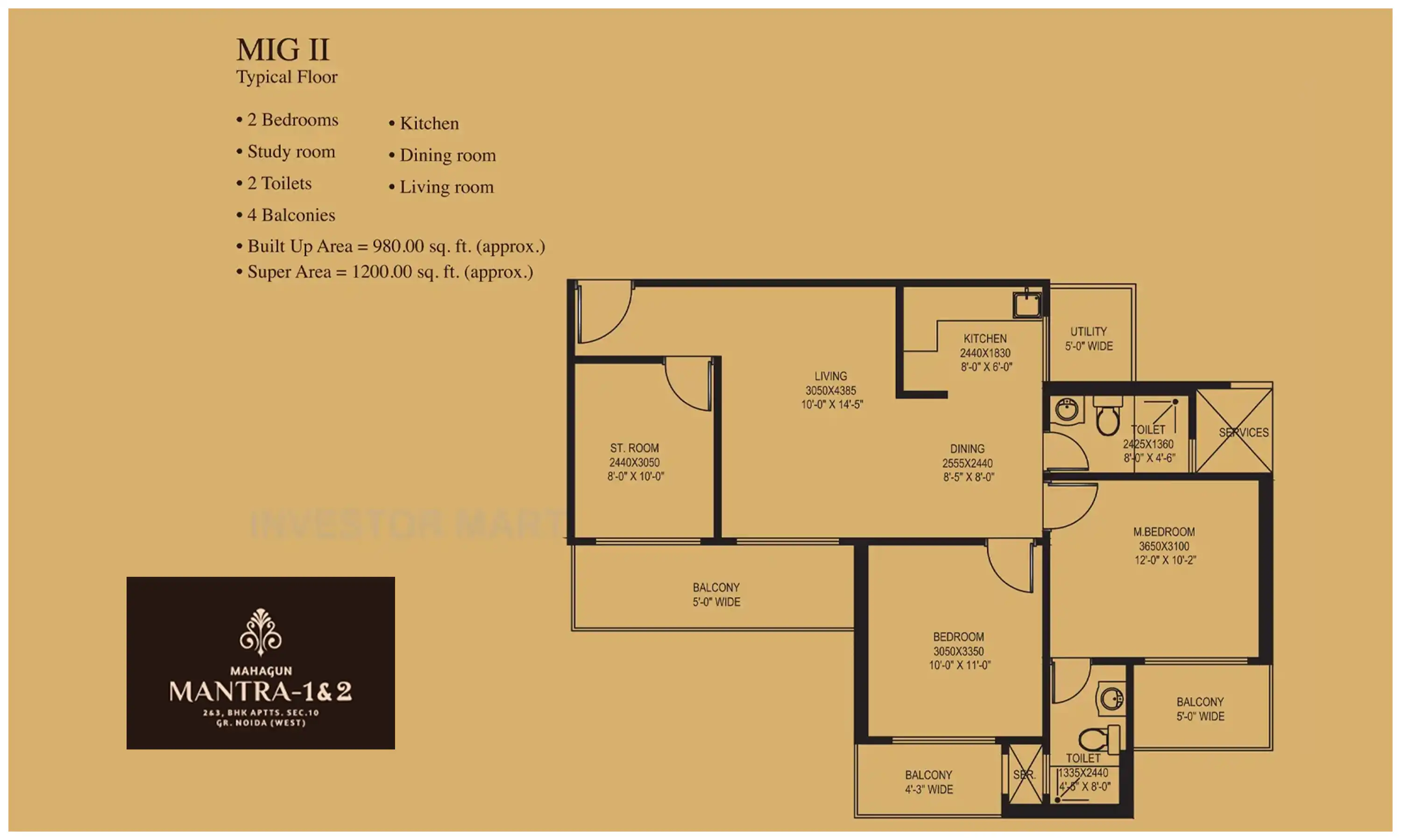 1200 Sqft