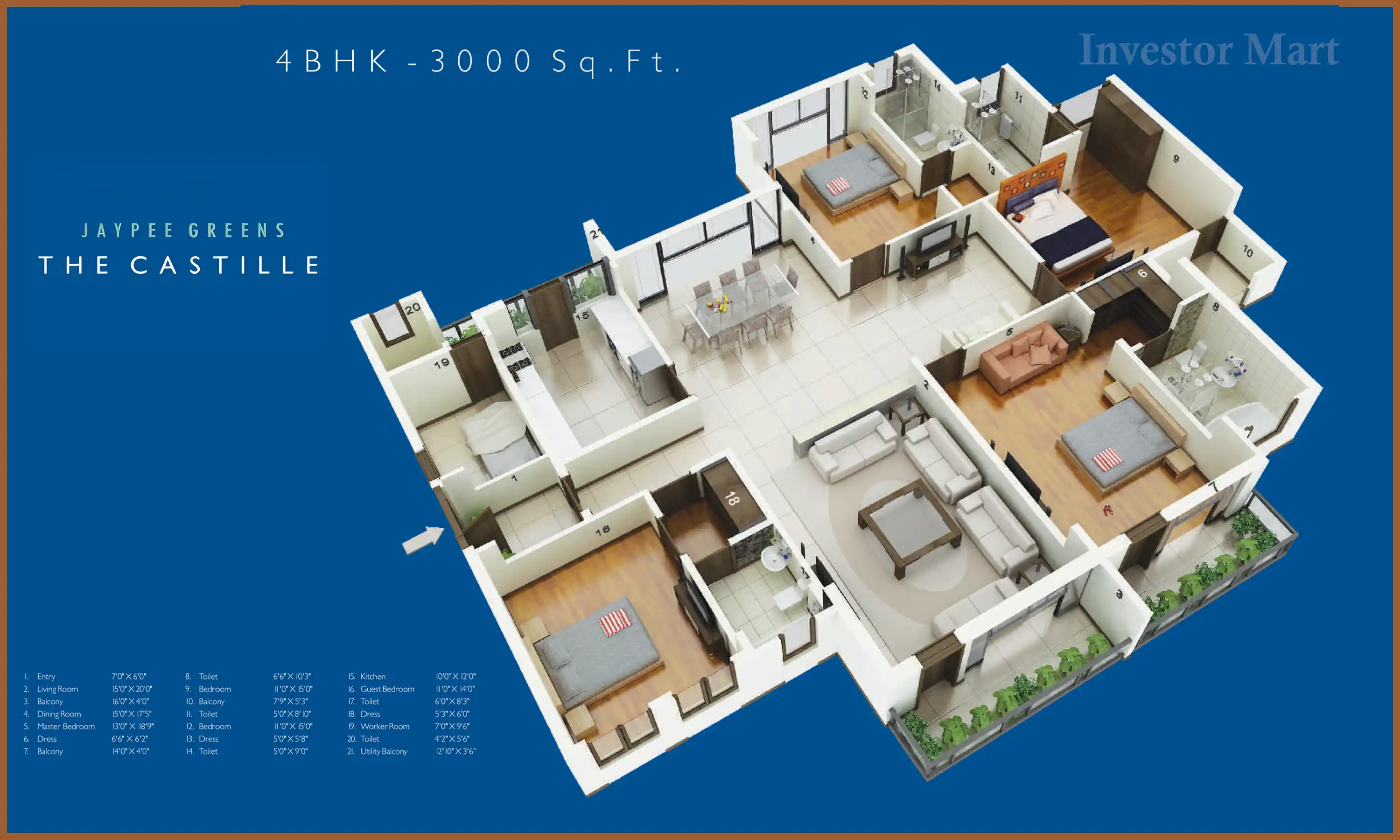 3000 Sqft