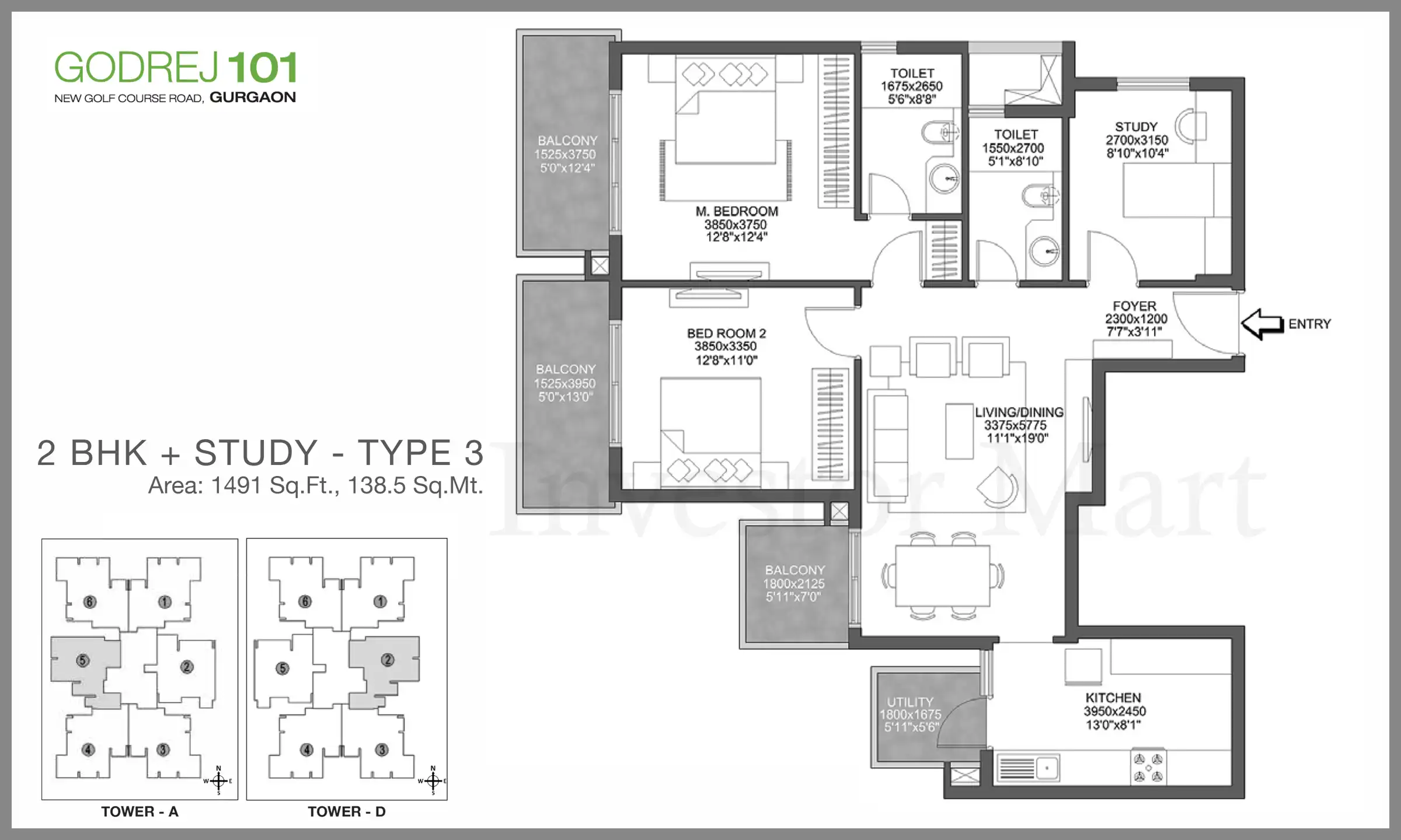 1491 Sqft