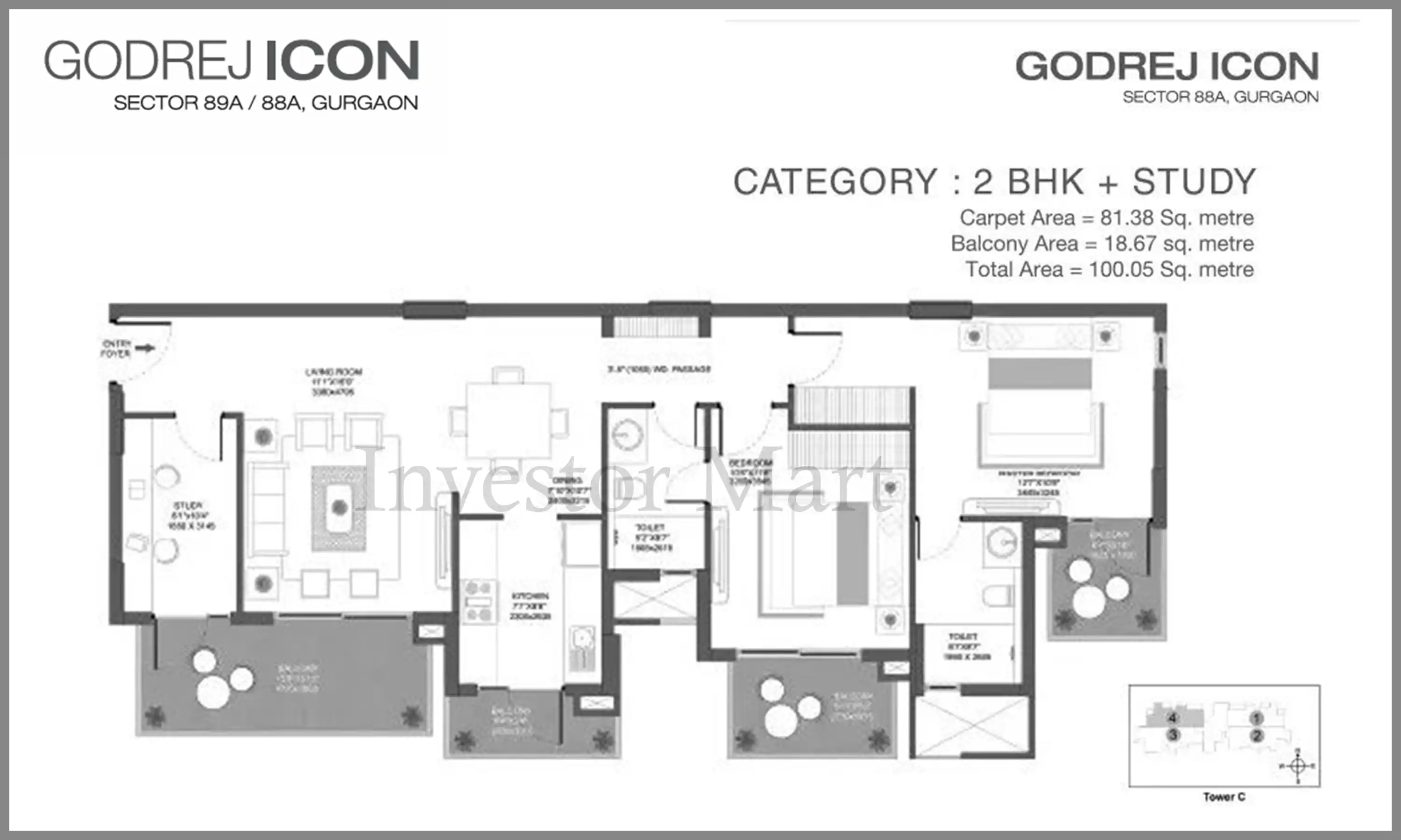 1076 Sqft