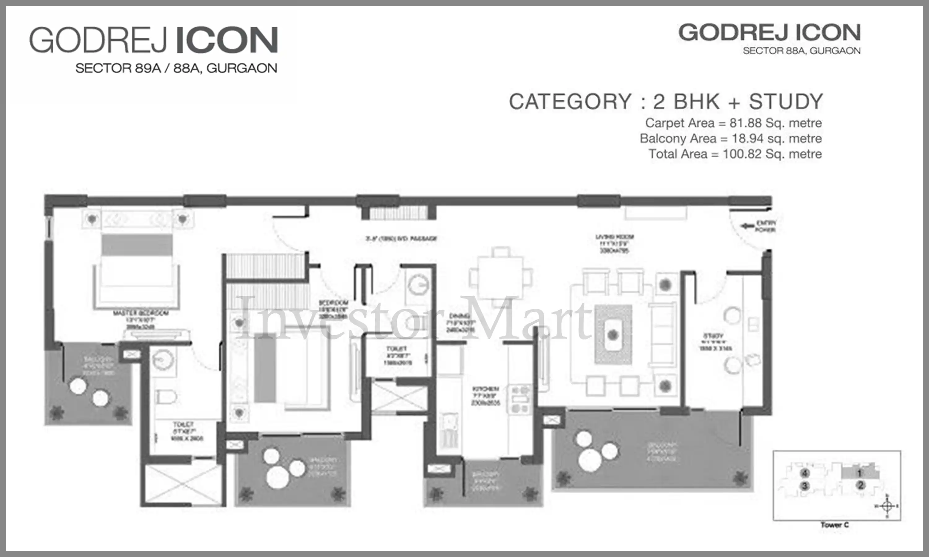 1085 Sqft